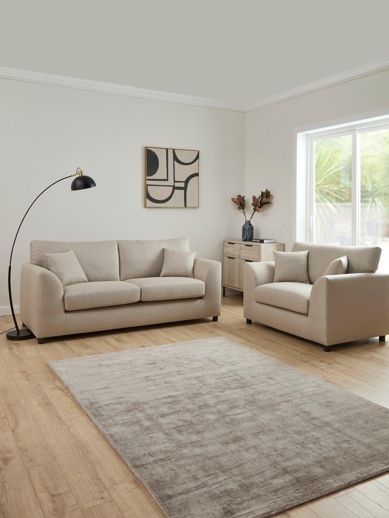 The Very Collection Liberty 3 Seater Fabric Sofa + Snuggle Chair Set (Buy  &  SAVE!)