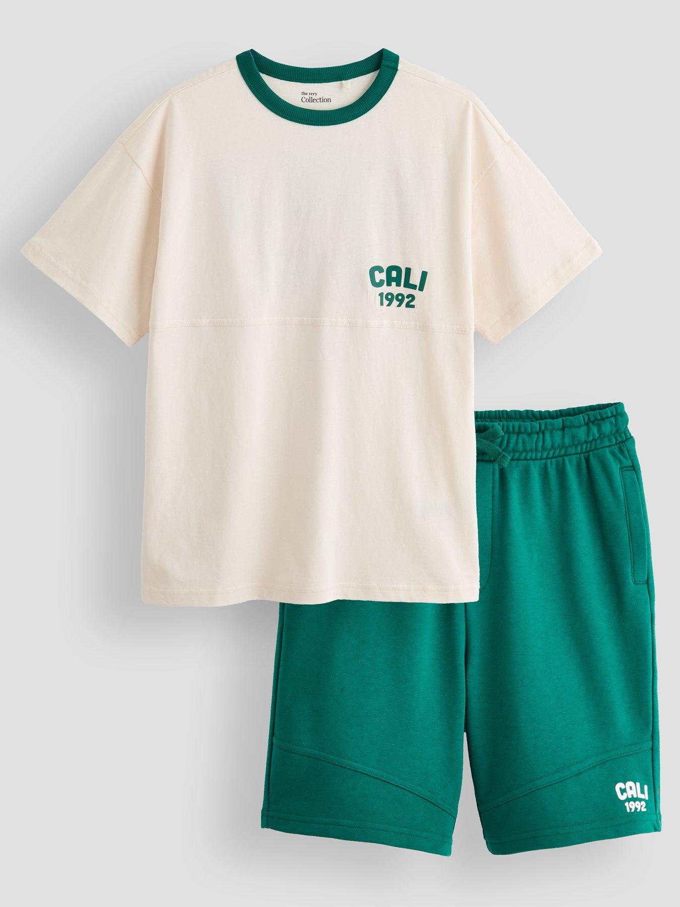 Image 1 of 5 of The Very Collection Boys Cali Back Graphic Short Set - Multi