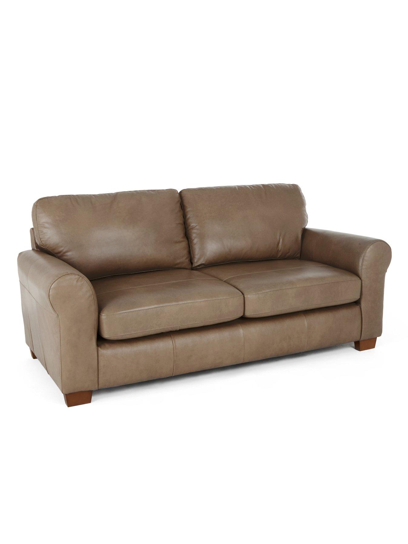 Image 3 of 6 of The Very Collection Bailey Italian Leather 3 Seater Sofa&nbsp;+ Armchair Set (Buy &amp; SAVE!) - FSC&reg; Certified