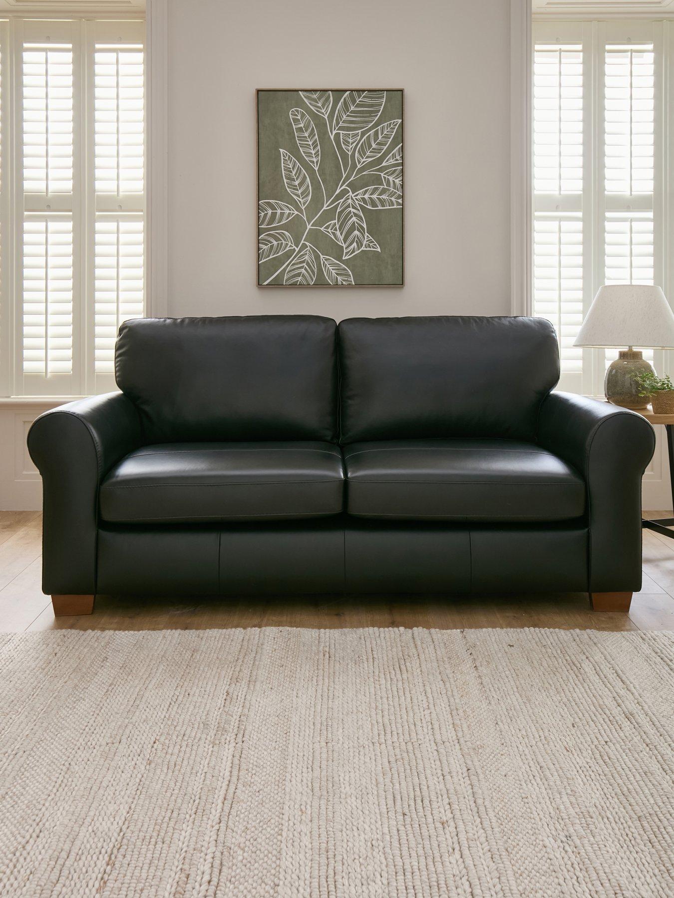 The Very Collection Bailey Italian Leather 3 Seater Sofa