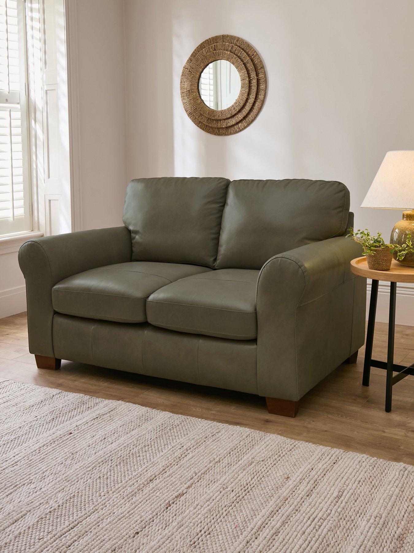 The Very Collection Bailey Italian Leather 2 Seater Sofa Bed - FSC® Certified