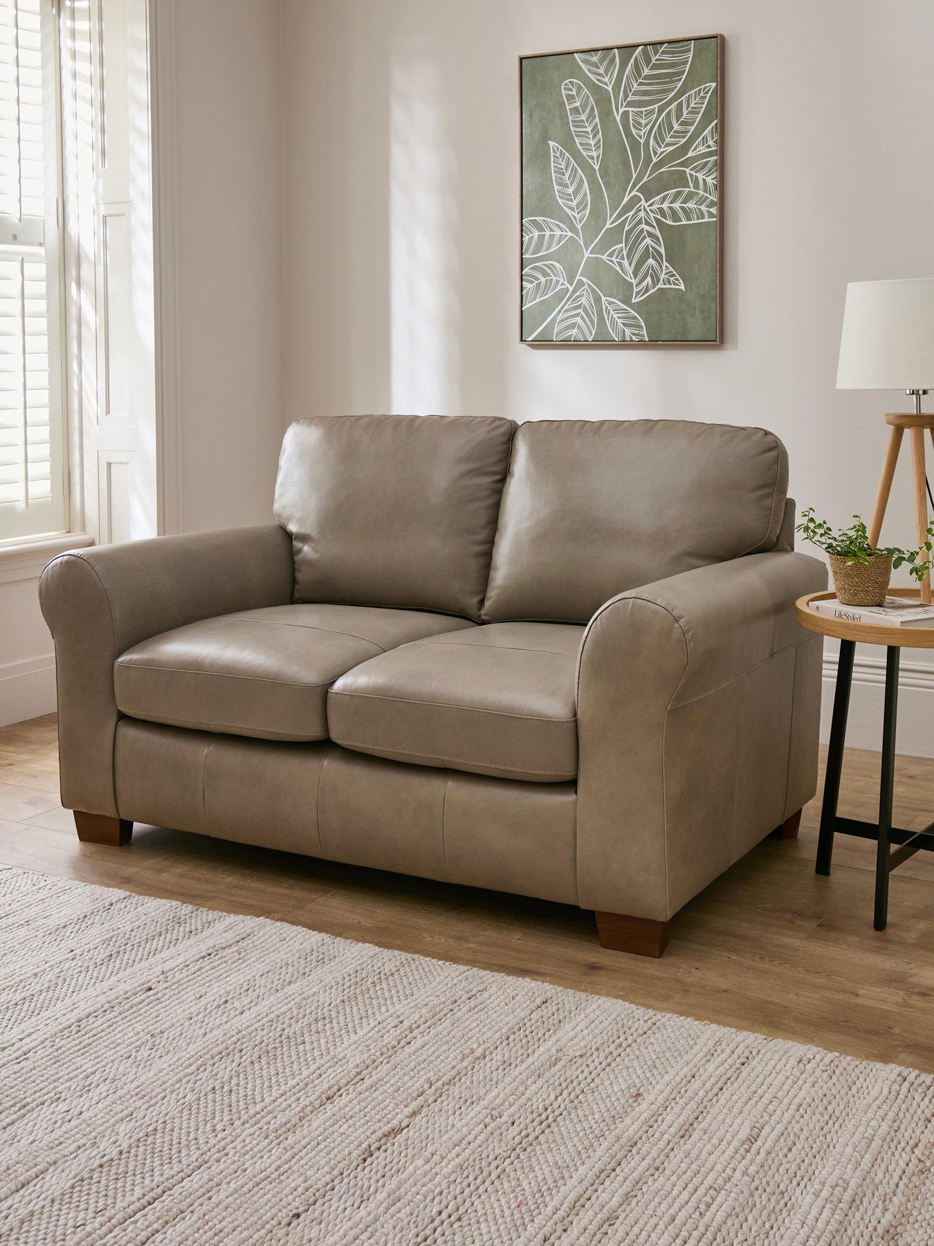 Image 1 of 7 of The Very Collection Bailey Italian Leather 2 Seater Sofa Bed - FSC&reg; Certified