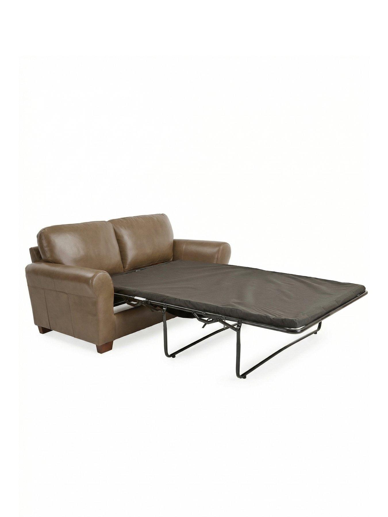 Image 4 of 7 of The Very Collection Bailey Italian Leather 2 Seater Sofa Bed - FSC&reg; Certified
