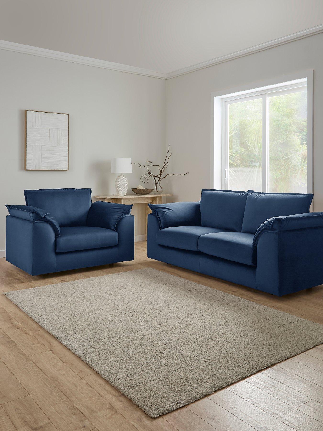 The Very Collection Pimlico 3 Seater Fabric Sofa + Snuggle Chair Set - FSC® Certified