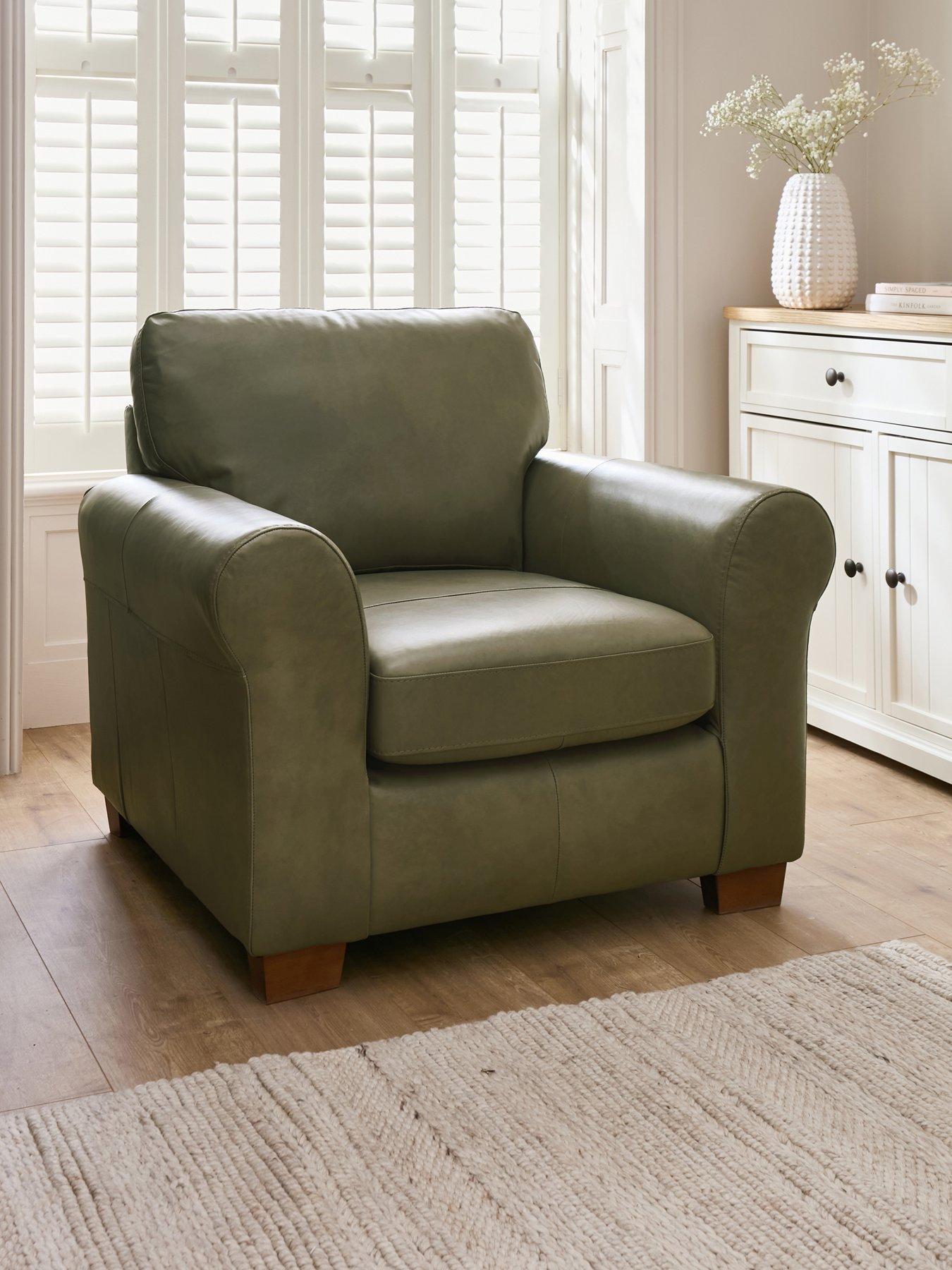 The Very Collection Bailey Italian Leather Armchair - FSC® Certified