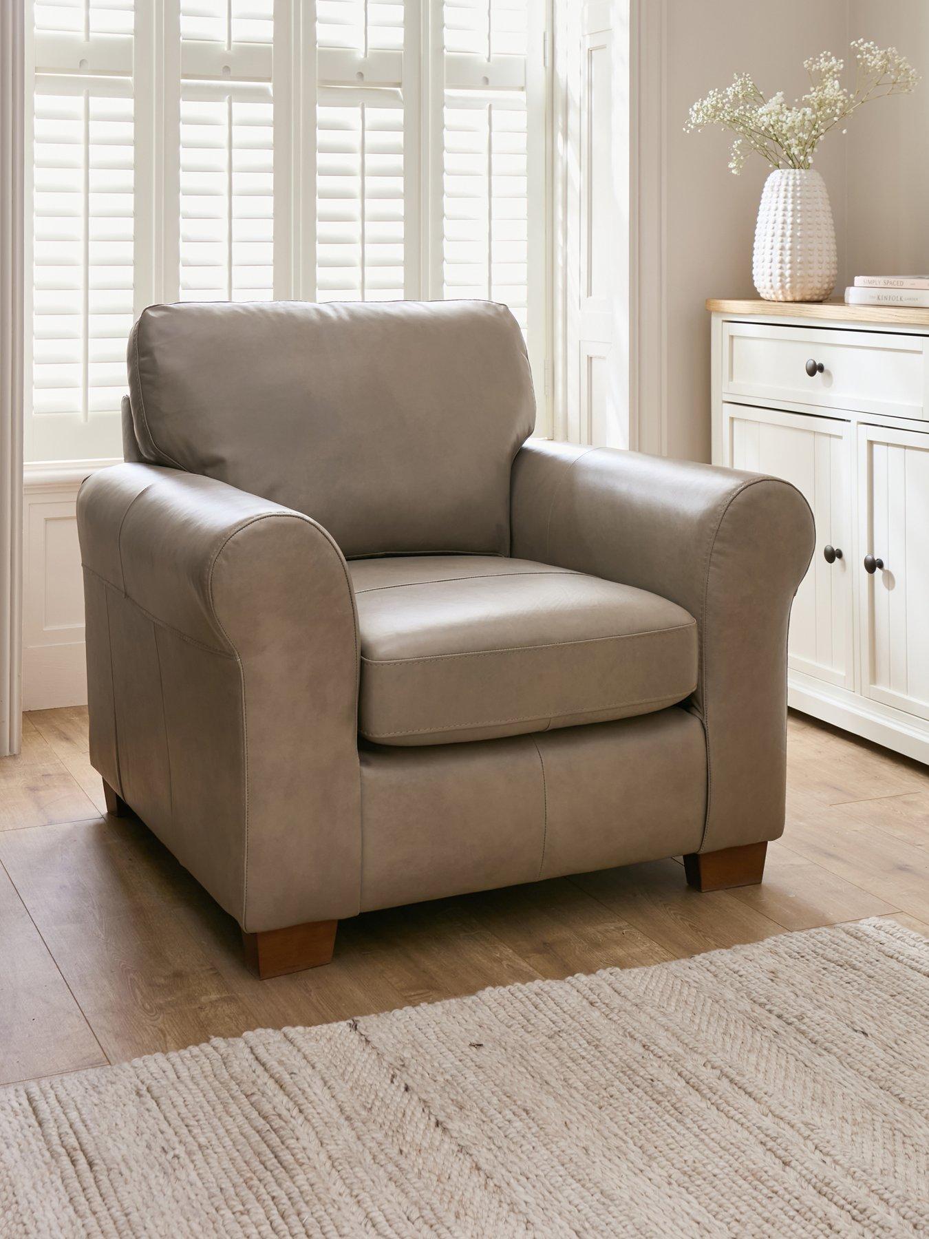 Image 1 of 6 of The Very Collection Bailey Italian Leather Armchair - FSC&reg; Certified