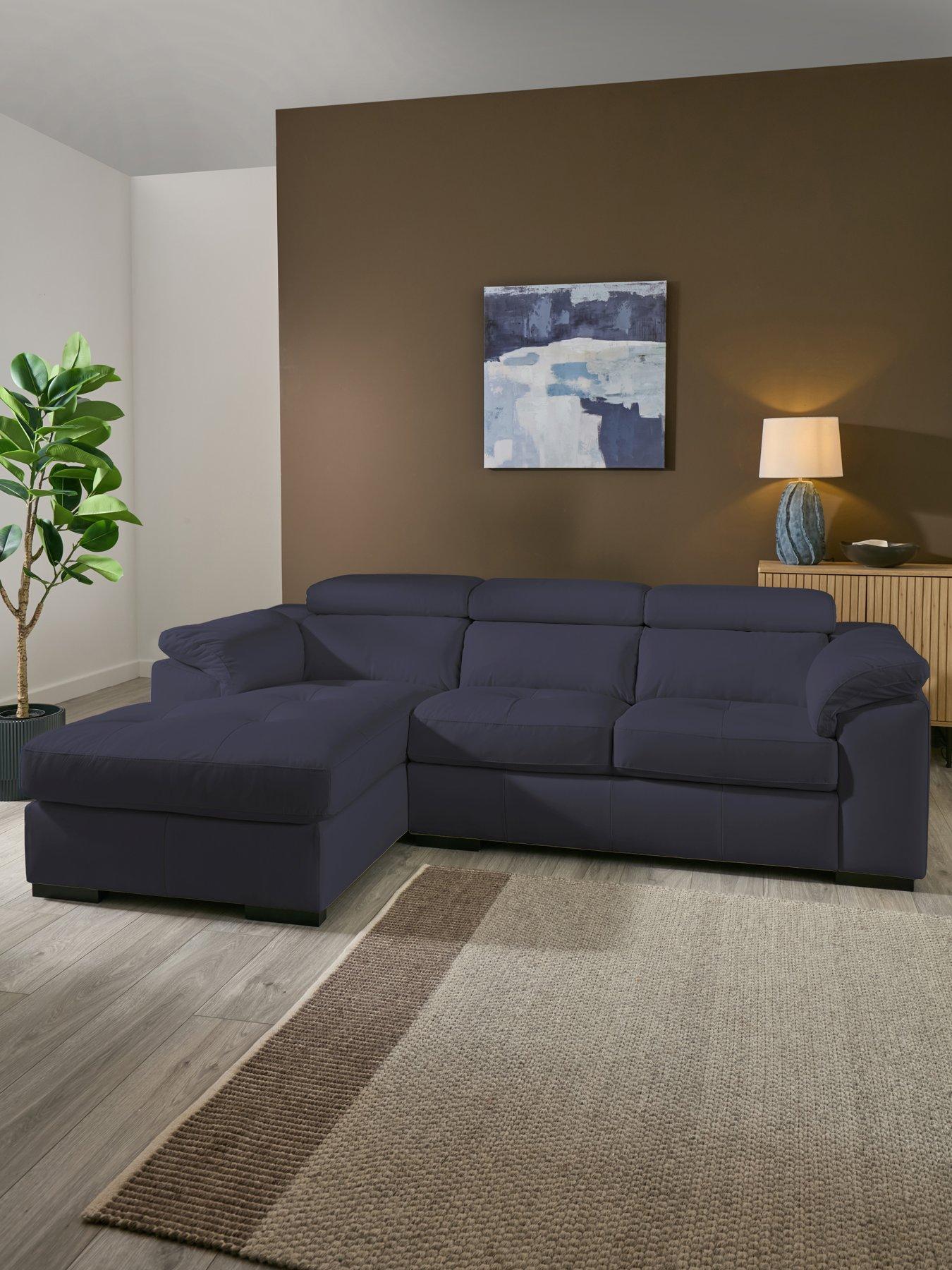 The Very Collection Brady Italian Leather Left Hand 2 Seater Chaise - FSC® Certified
