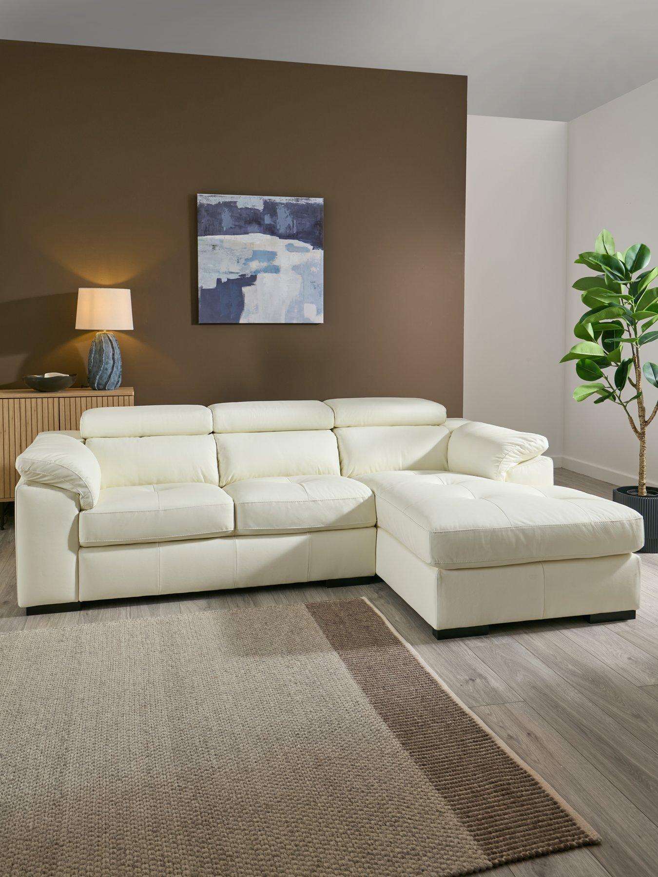 The Very Collection Brady Italian Leather Right Hand 2 Seater Chaise - FSC® Certified