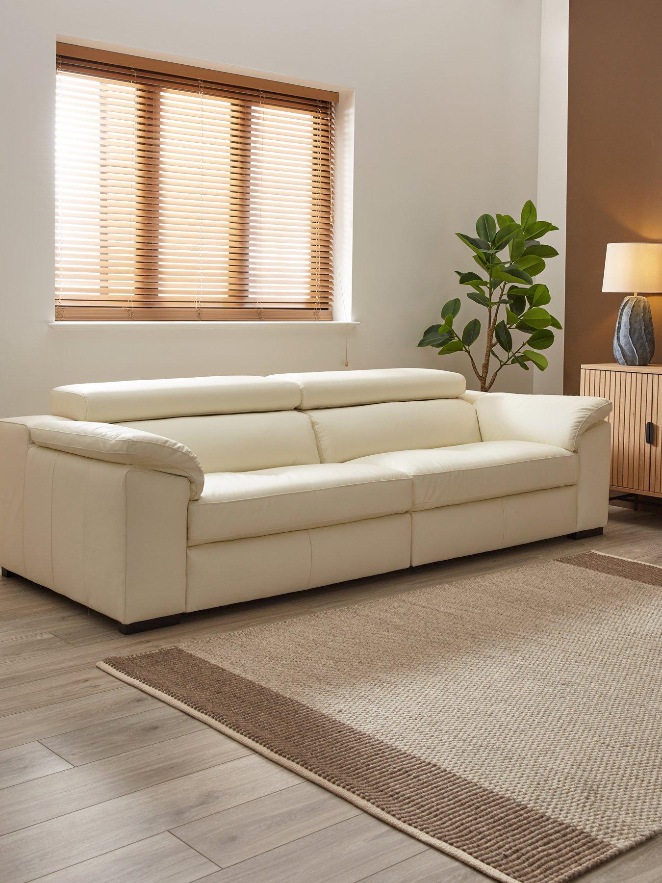 The Very Collection Brady Italian Leather 4 Seater Sofa