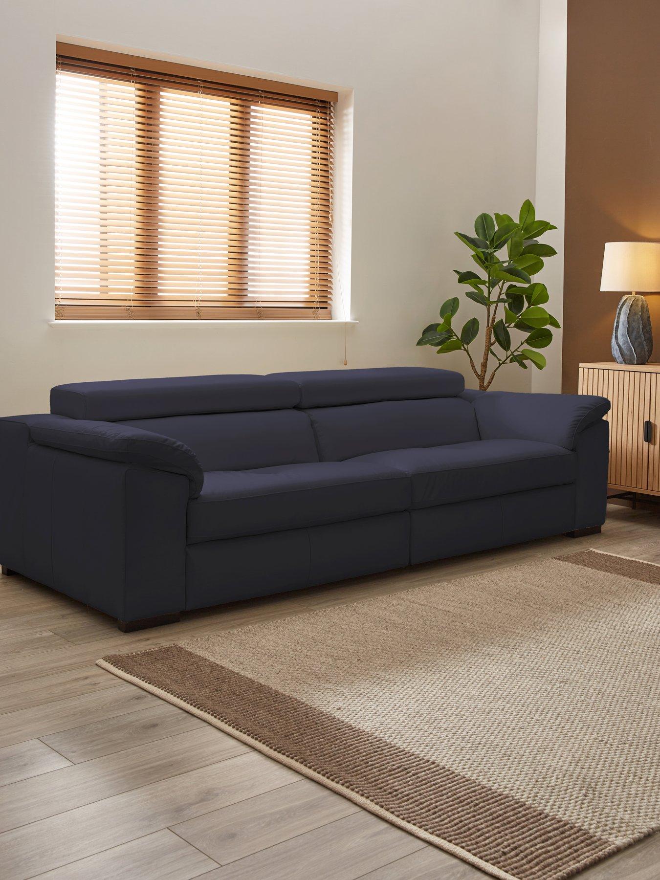 The Very Collection Brady Italian Leather 4 Seater Sofa