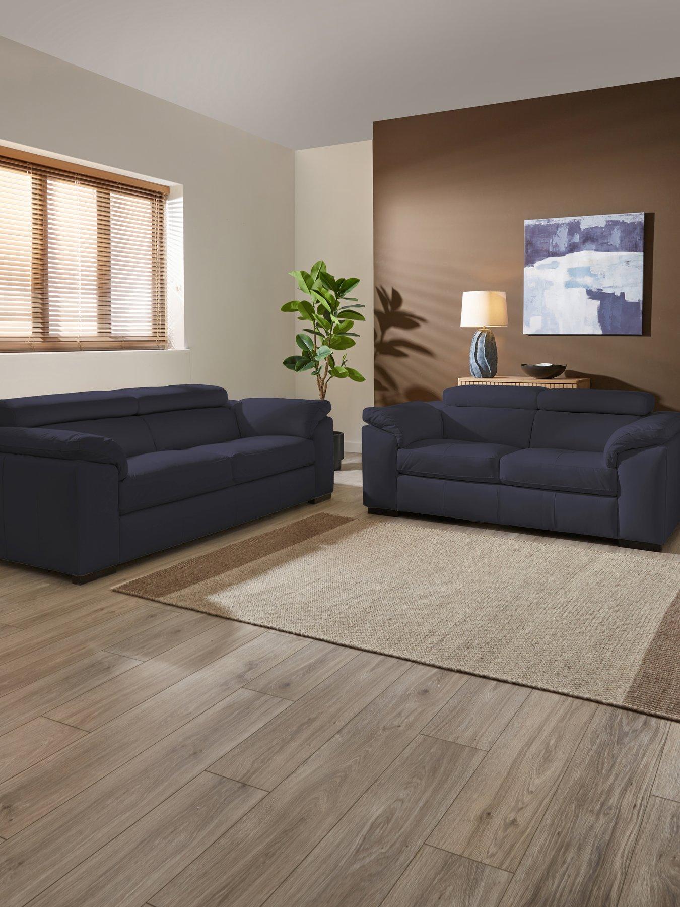 The Very Collection Brady Italian Leather 3 + 2 Seater Sofa Set (Buy  &  SAVE!) - FSC® Certified
