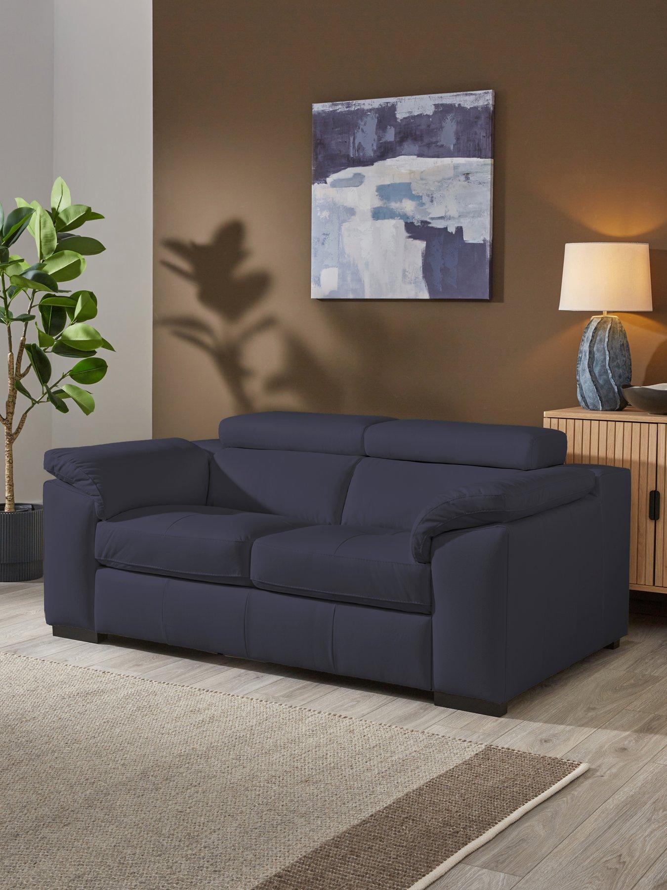 The Very Collection Brady Italian Leather 2 Seater Sofa - FSC® Certified