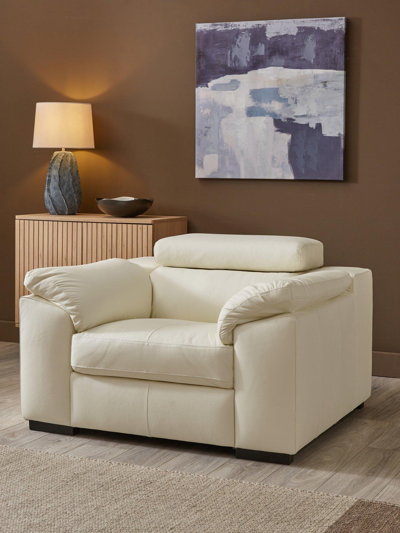 Image 1 of 7 of The Very Collection Brady Italian Leather Armchair - FSC&reg; Certified