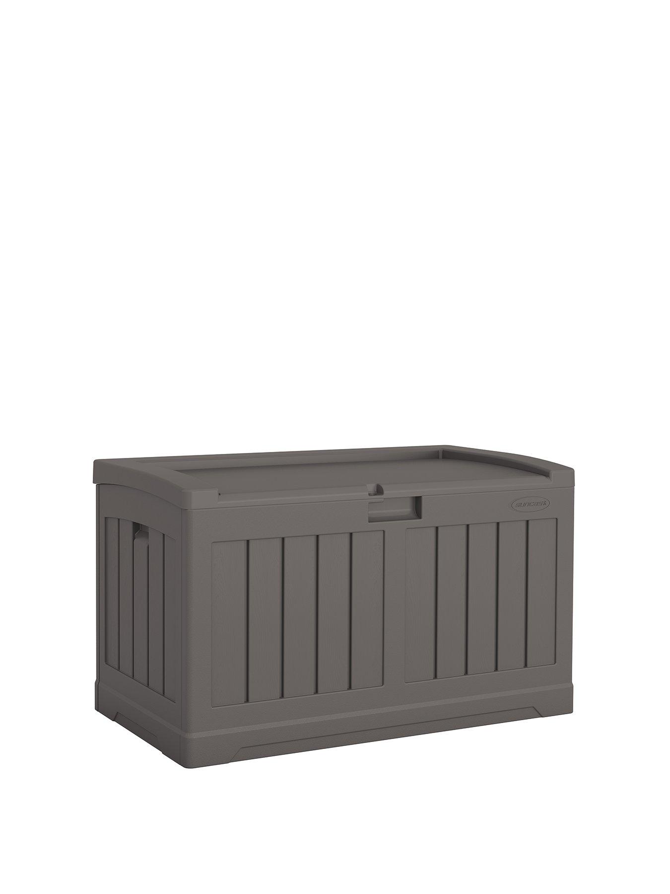  image of suncast-carolina-189l-storage-box-stone-grey