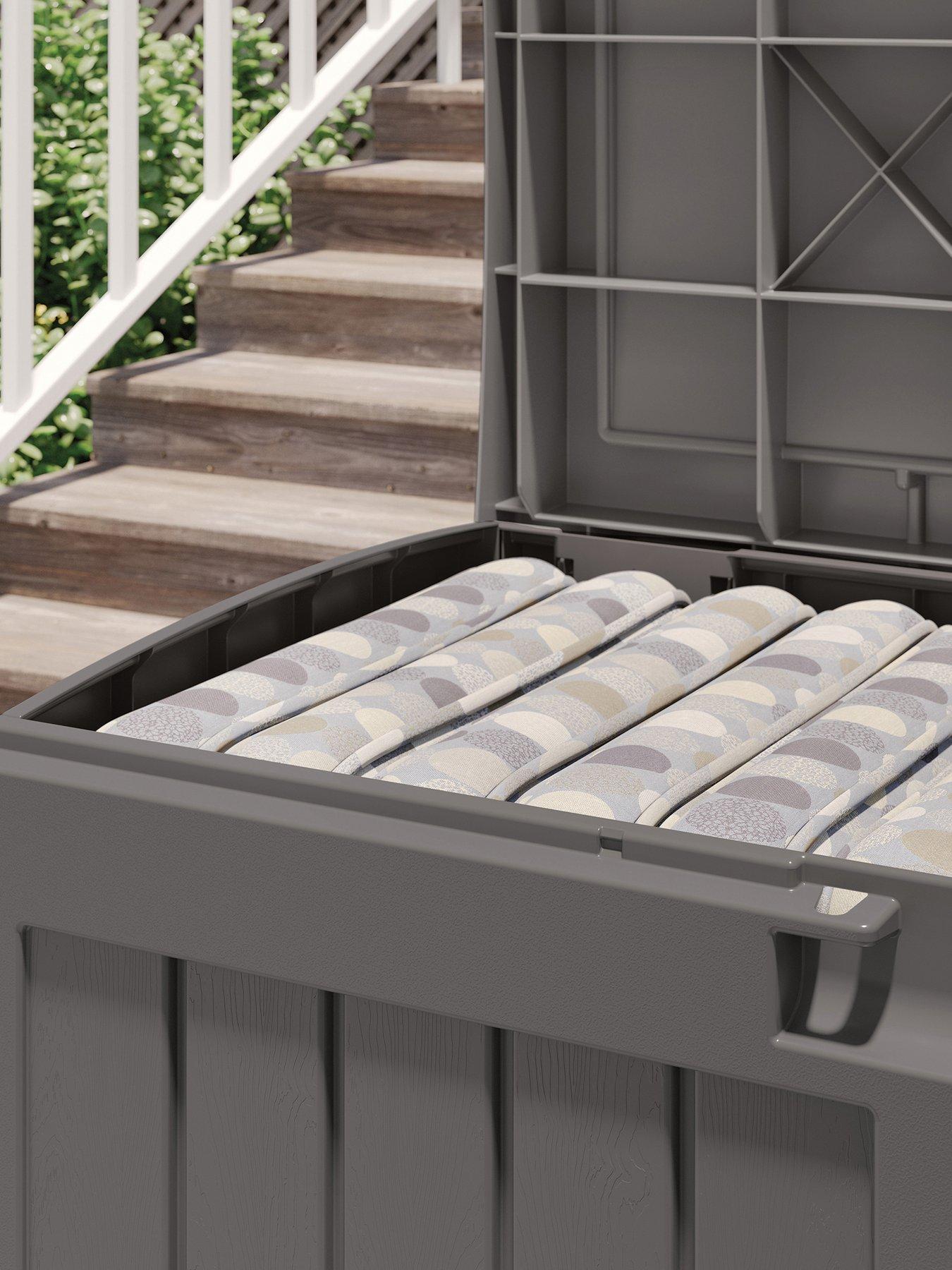 image of suncast-carolina-189l-storage-box-stone-grey