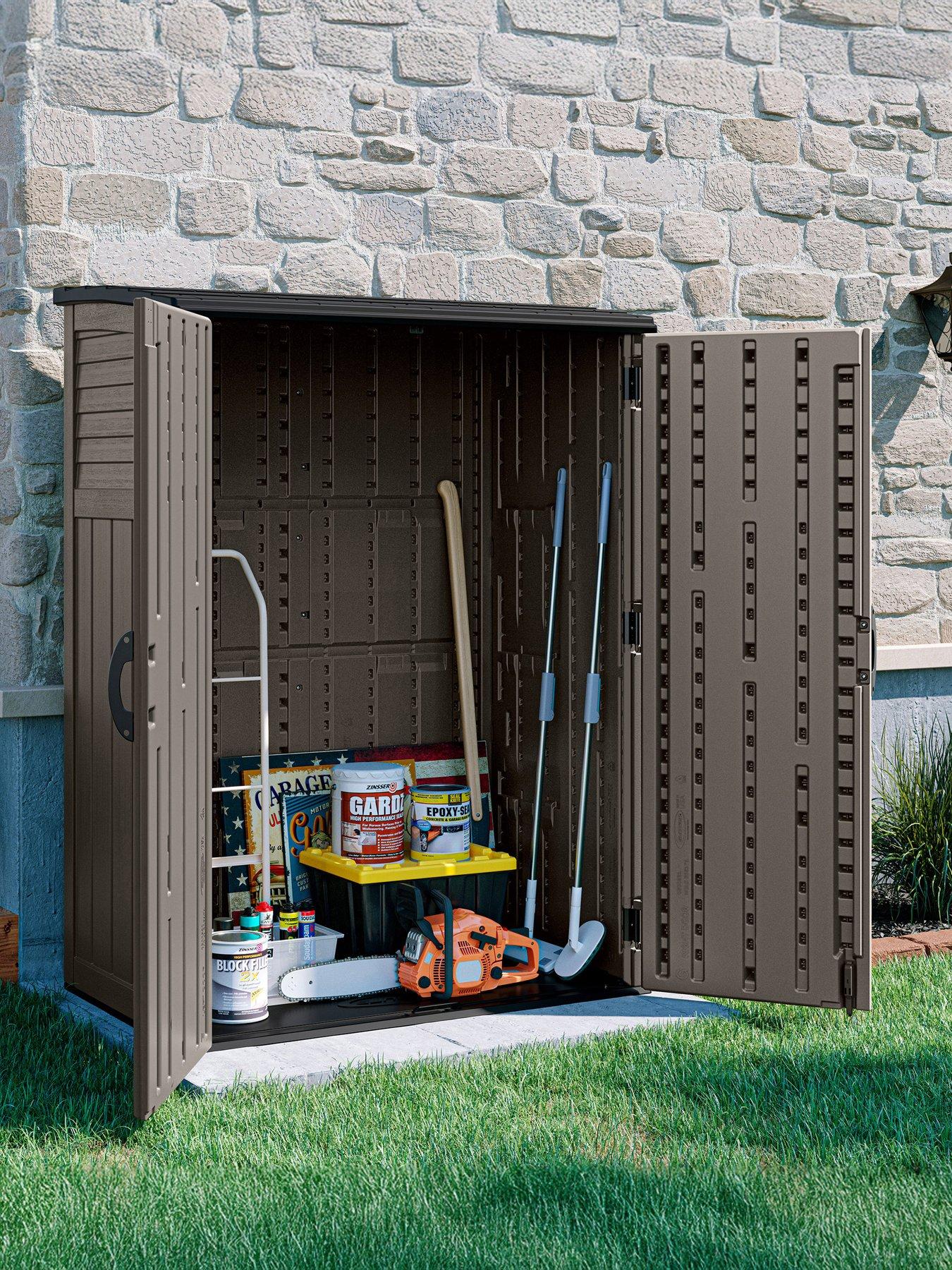 Image 3 of 7 of Suncast Aston Large Storage Cabinet - Stone Grey