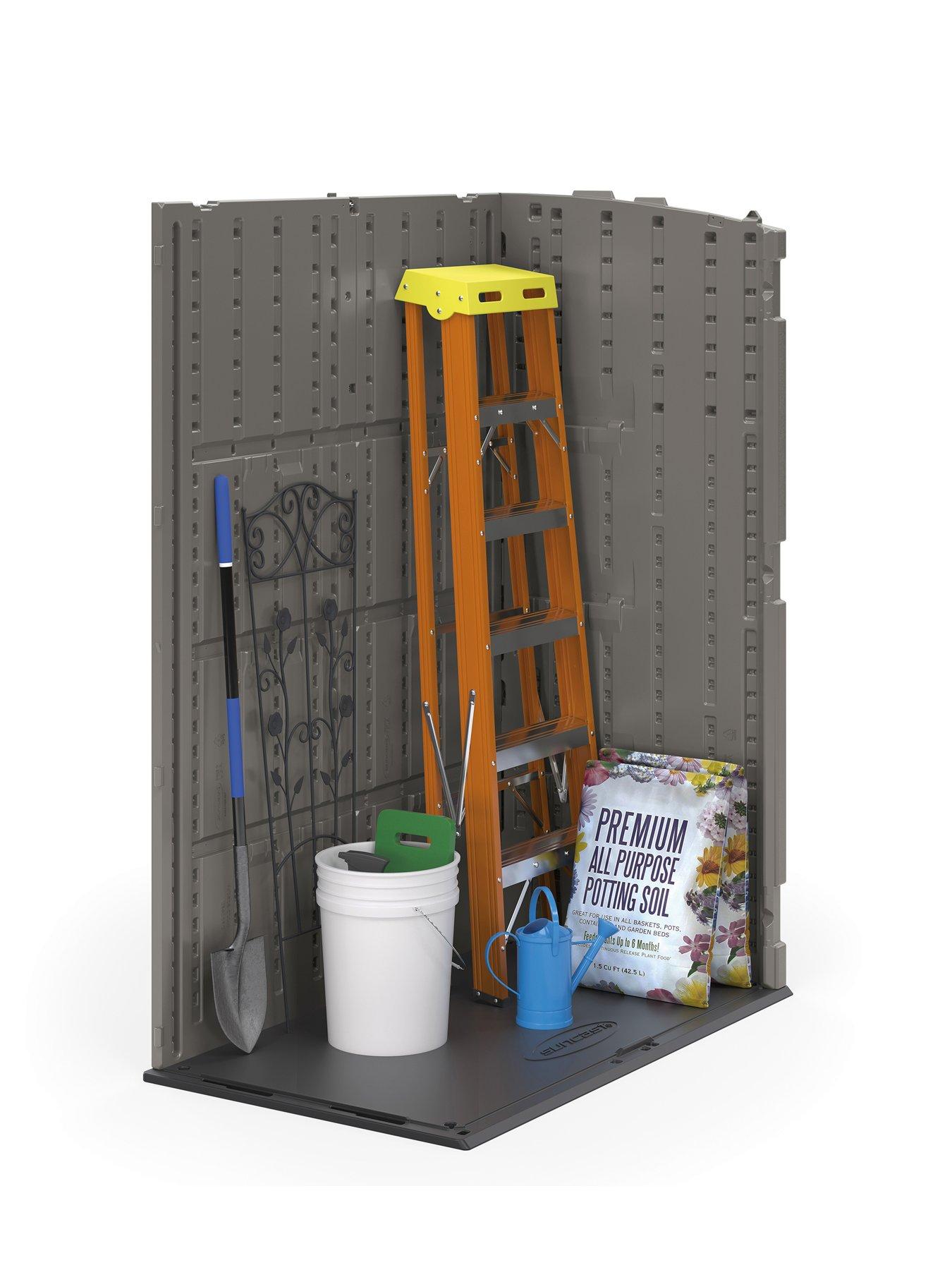 Image 4 of 7 of Suncast Aston Large Storage Cabinet - Stone Grey