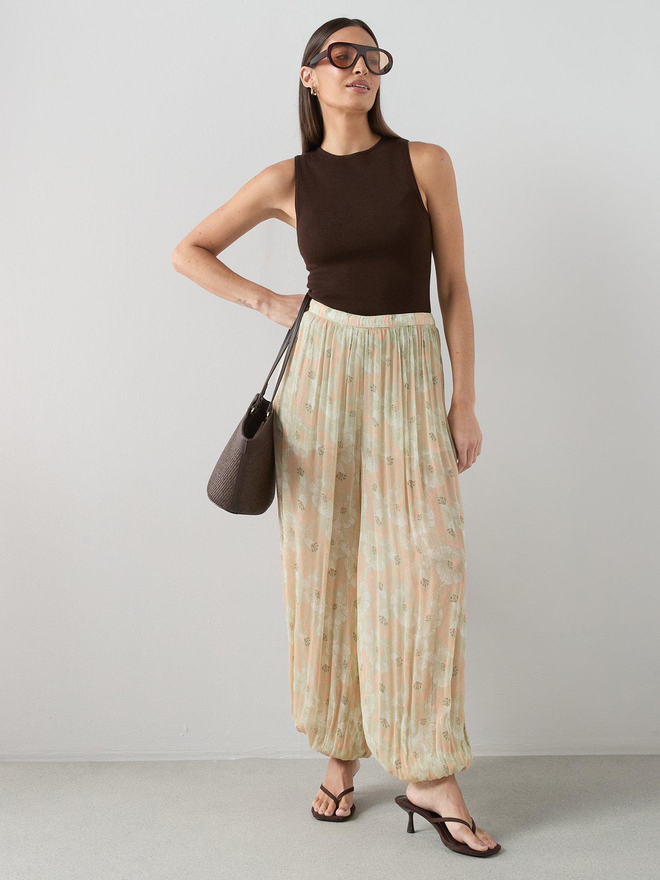  image of the-very-collection-harem-trouser-floral-print