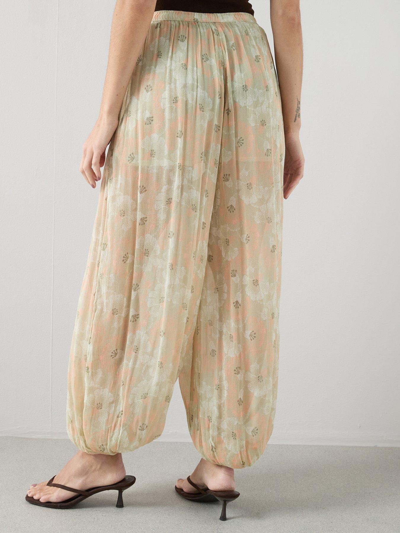 stillFront image of the-very-collection-harem-trouser-floral-print