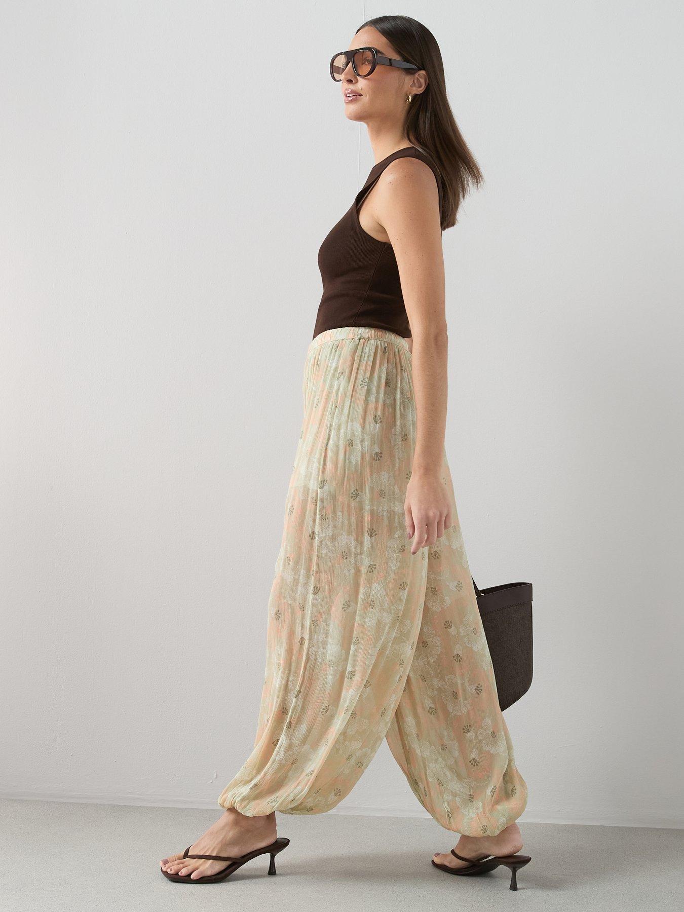  image of the-very-collection-harem-trouser-floral-print