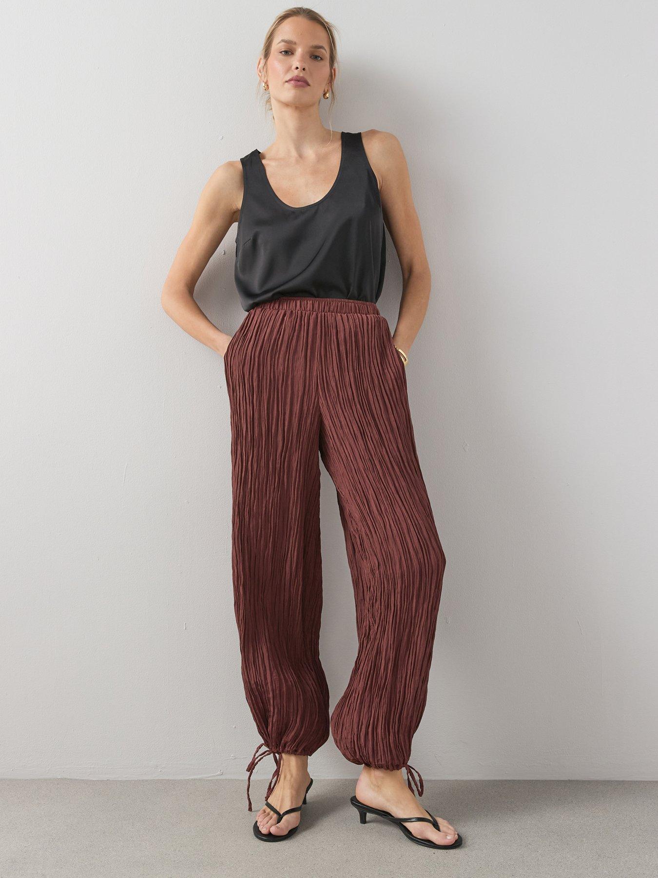 front image of the-very-collection-harem-trouser