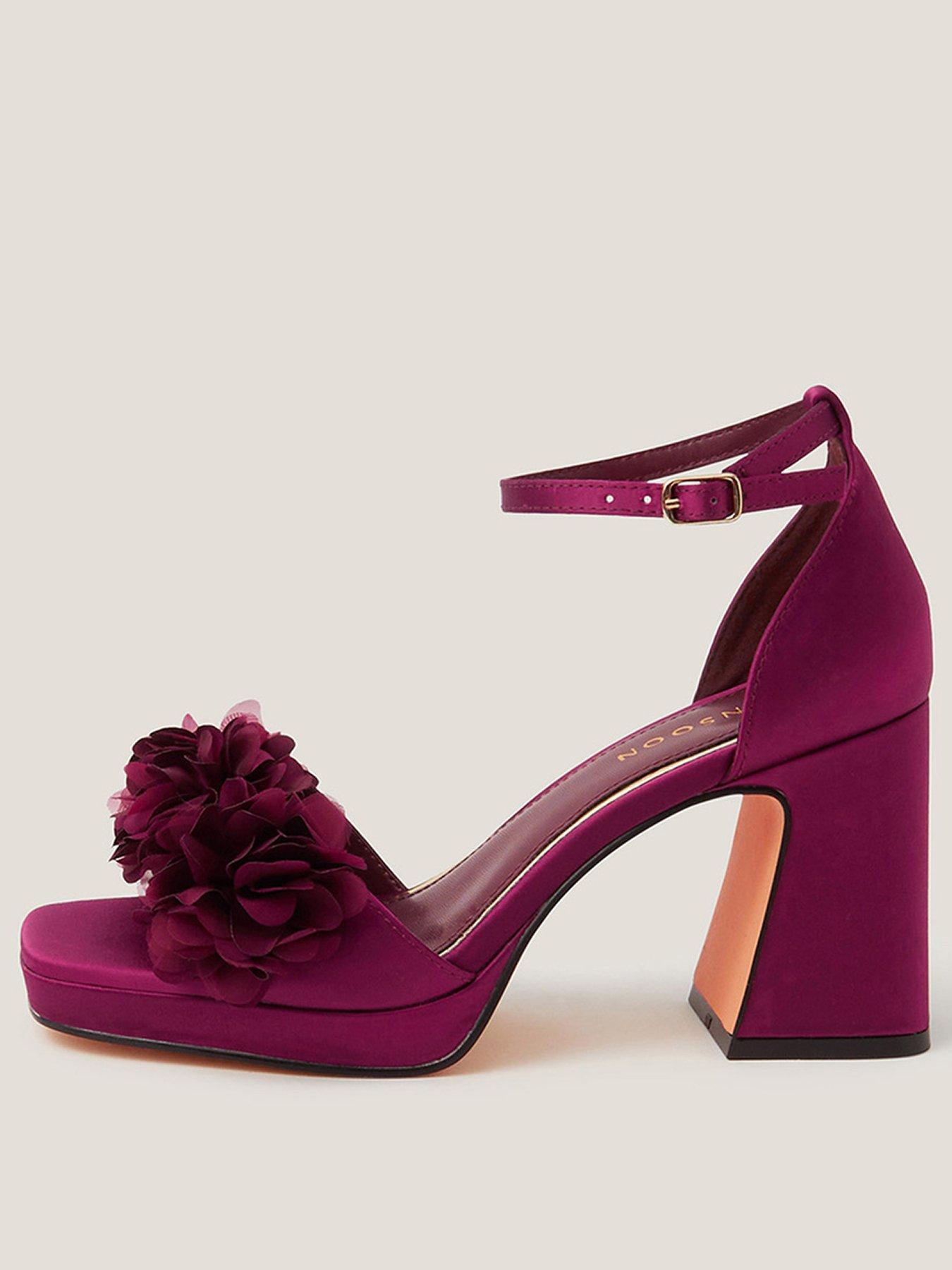 Image 2 of 3 of Monsoon Mindy Floral Platform Sandals - Purple