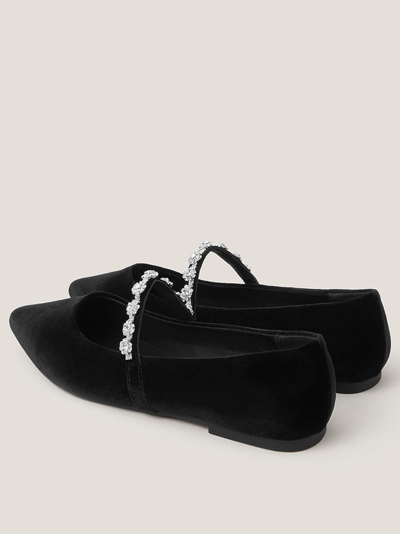 Image 2 of 3 of Monsoon Elia Velvet Pumps - Black