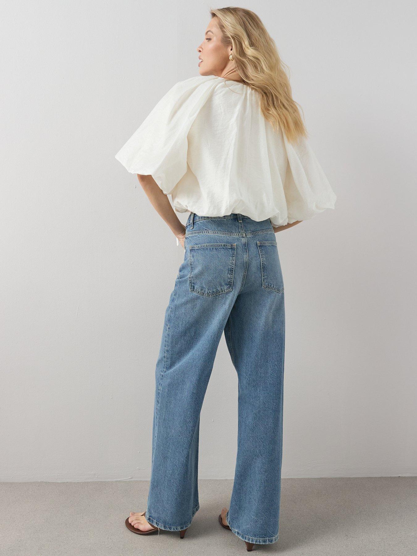  image of the-very-collection-bubble-hem-tie-front-blouse-cream