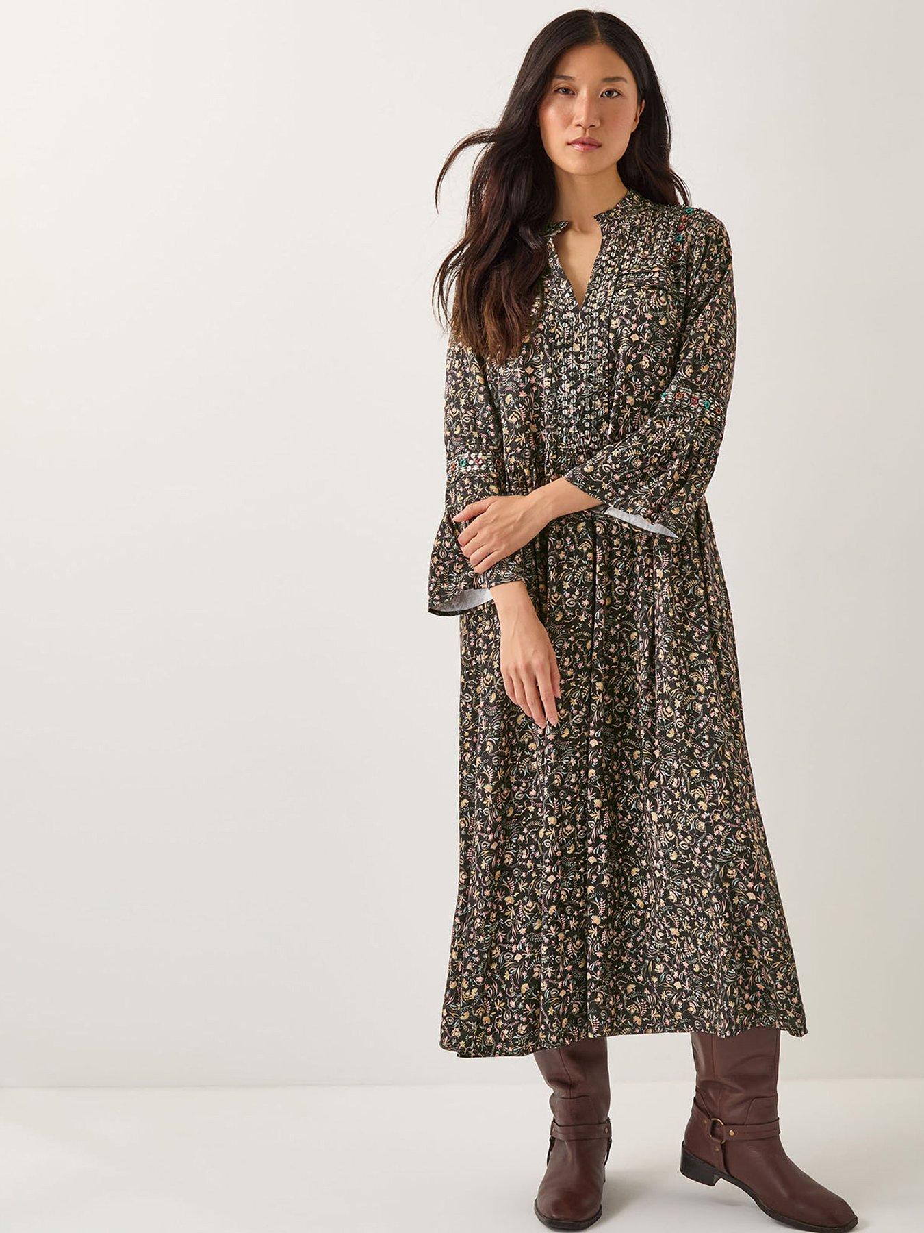 Monsoon Harriet Embellished Dress - Black