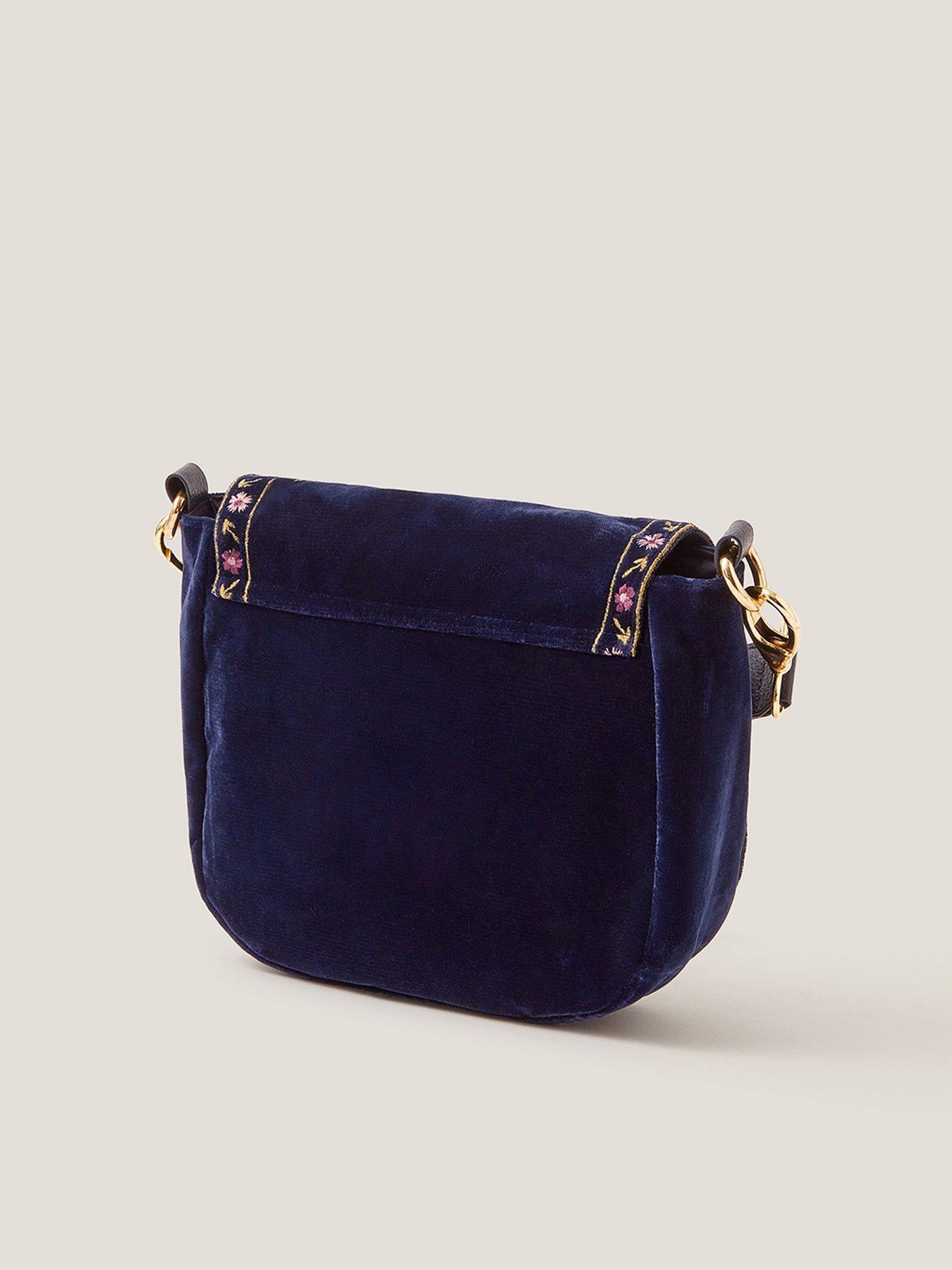  image of monsoon-fallon-floral-embroidered-satchel-crossbody-bag-blue