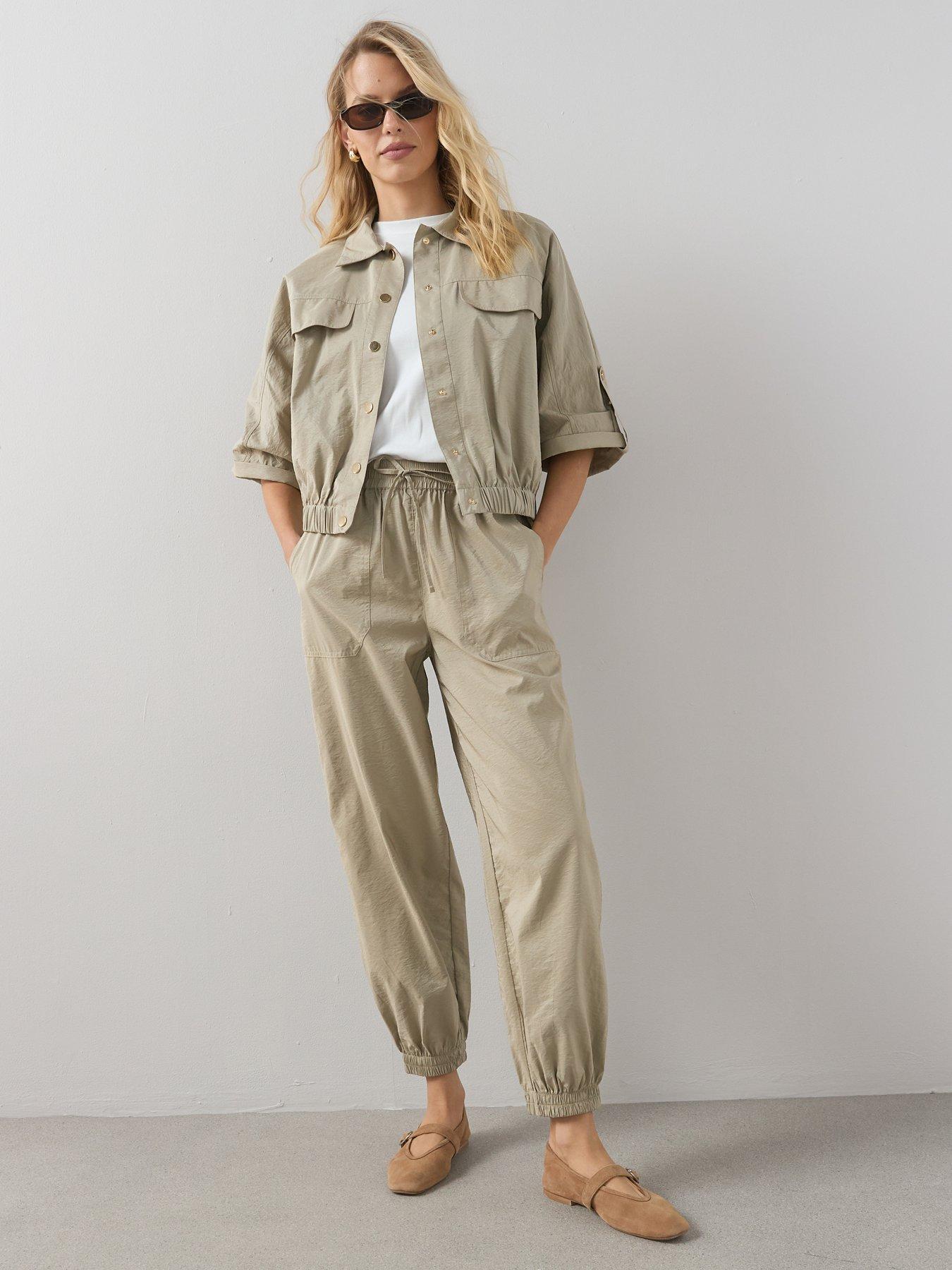 The Very Collection Short Sleeve Utility Co-Ord Jacket - Green