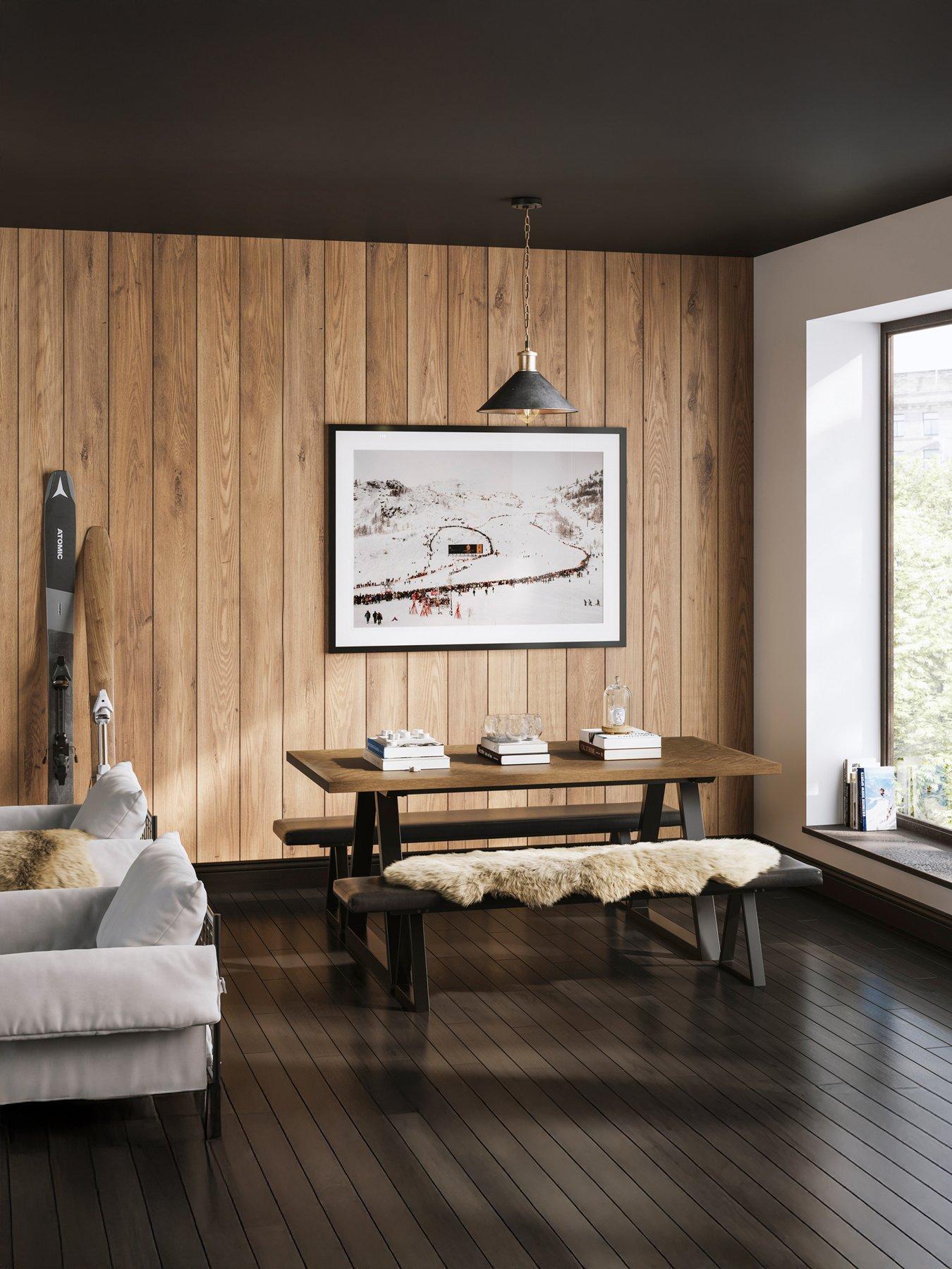 OTI Hyde Whiskey / Black Dining Table