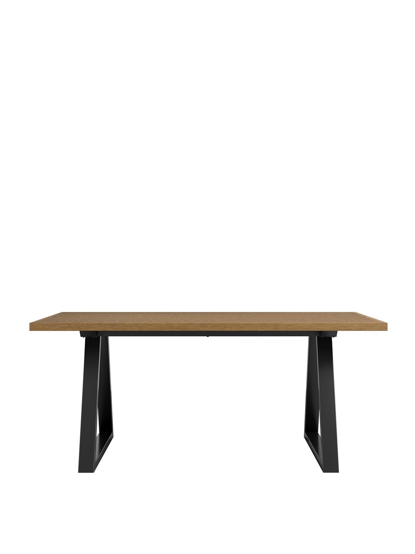  image of lpd-furniture-hyde-whiskey-black-dining-table