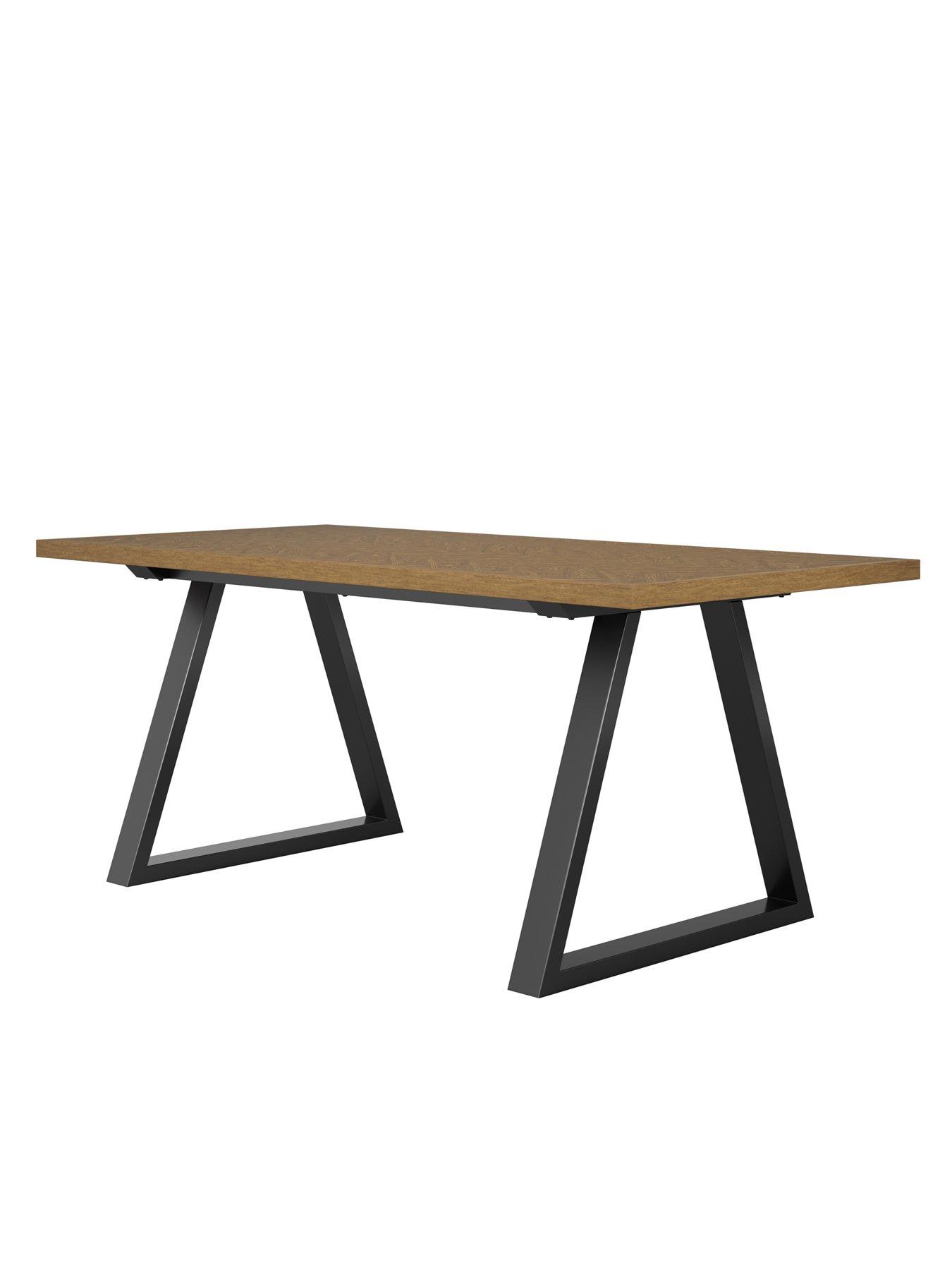  image of lpd-furniture-hyde-whiskey-black-dining-table