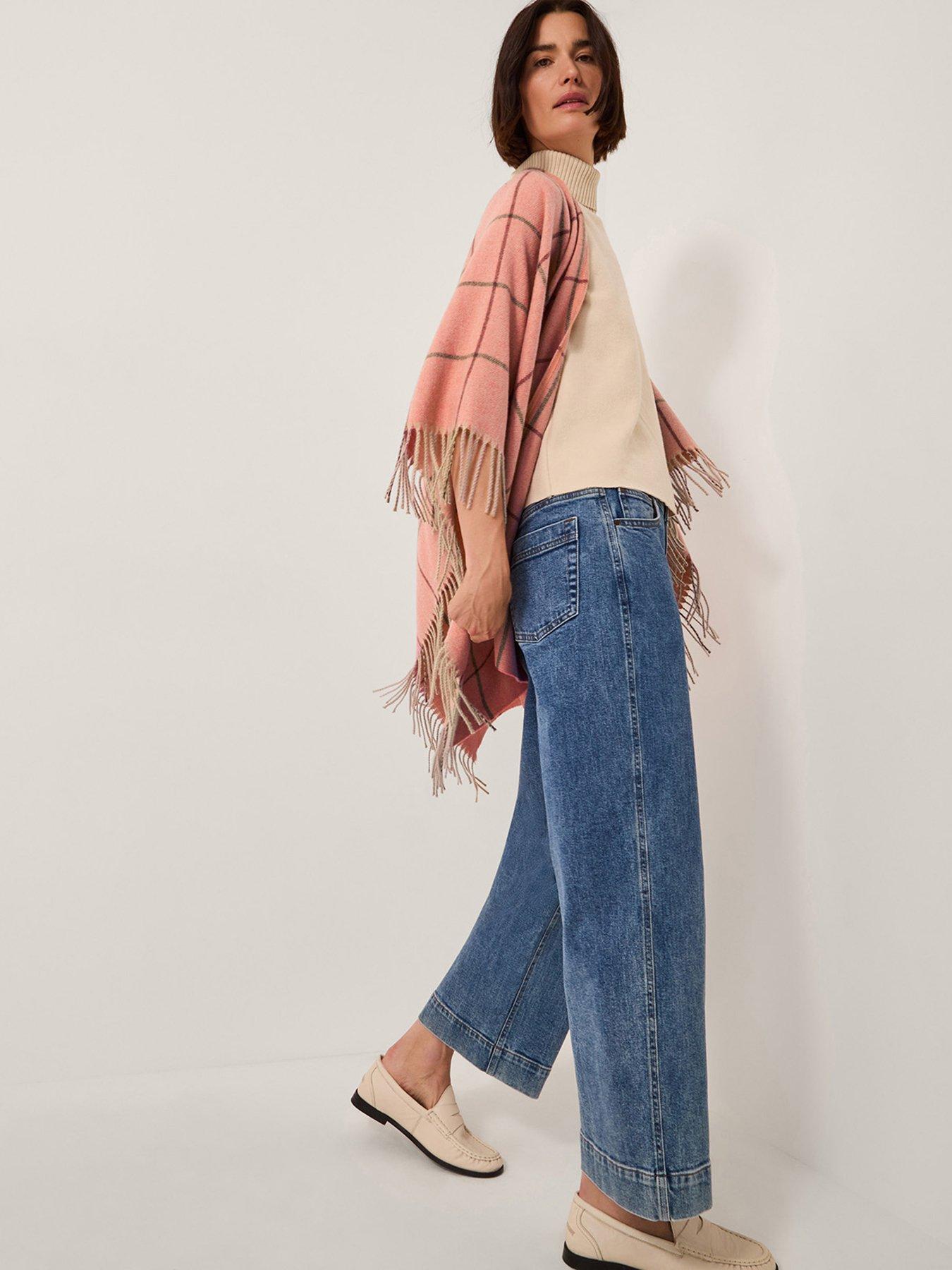  image of monsoon-ambi-blanket-check-shawl-pink