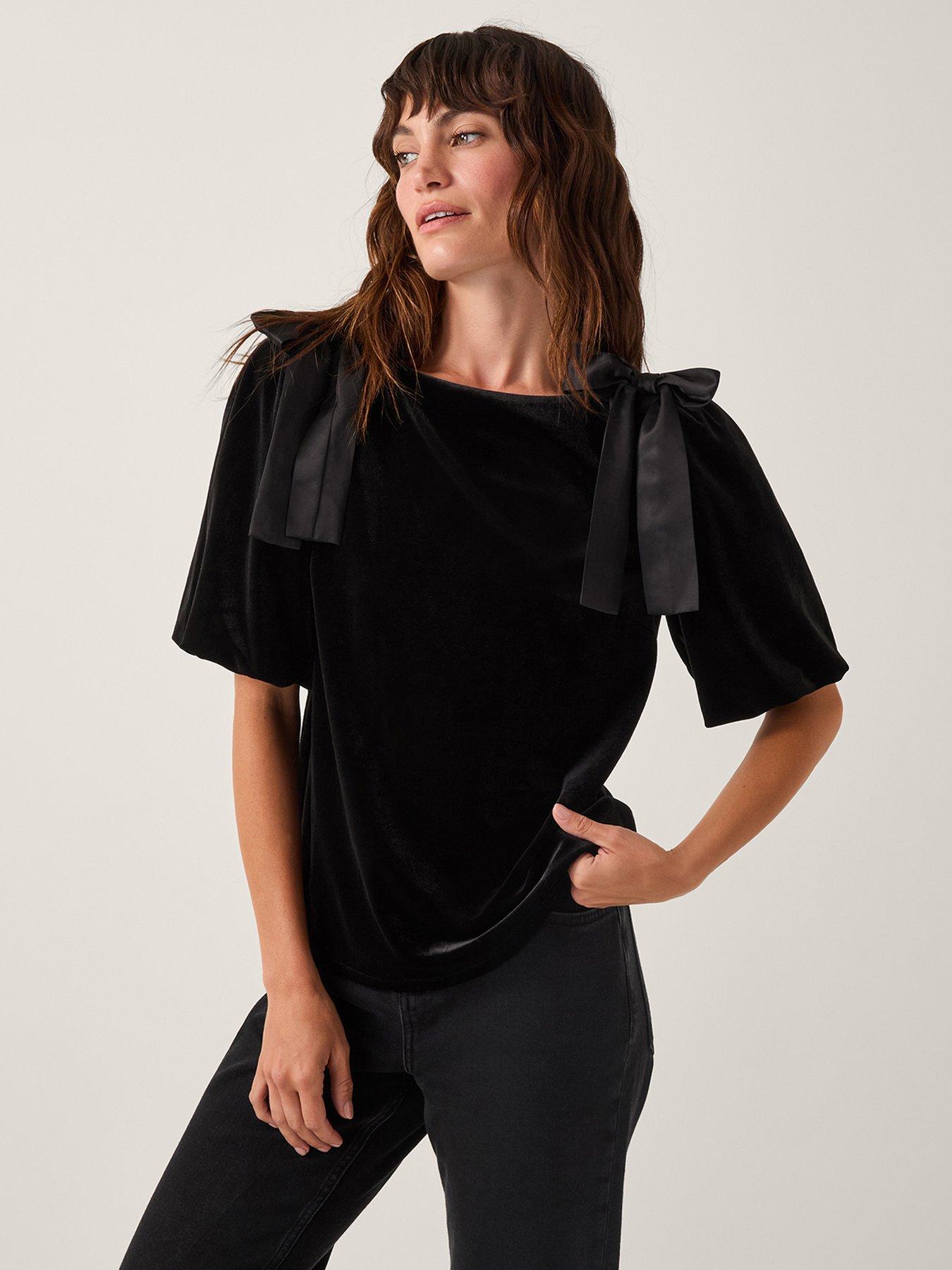 monsoon-vittoria-bow-velvet-t-shirt-black