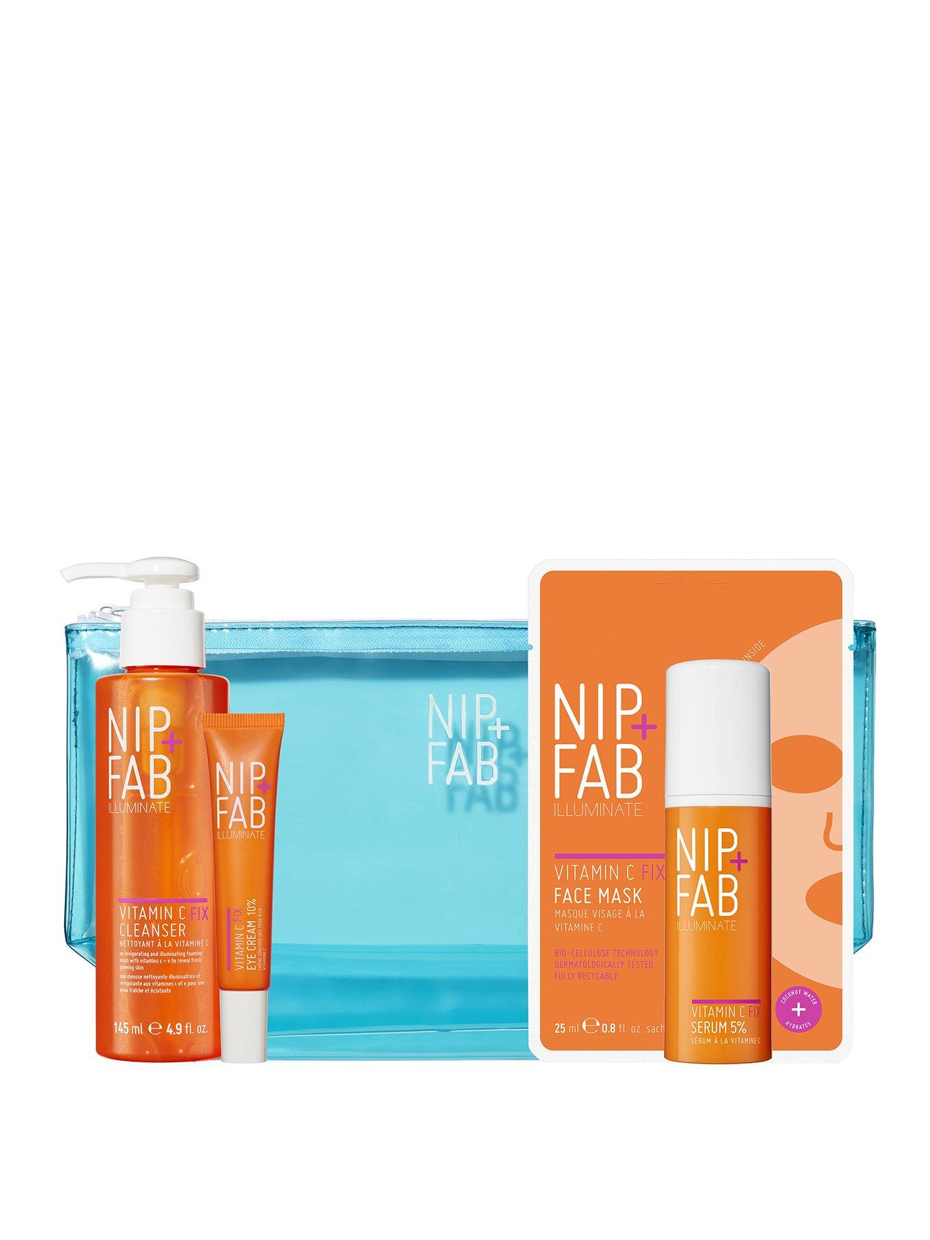 Nip + Fab Brightening/Vitamin C Bundle in Blue PVC Jelly Bag (Worth £63)