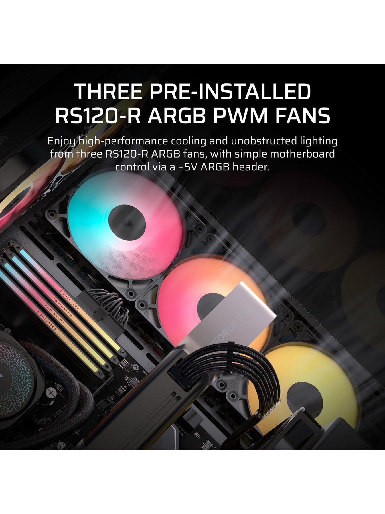  image of corsair-3500x-rsr-argb-tempered-glass-mid-tower-black