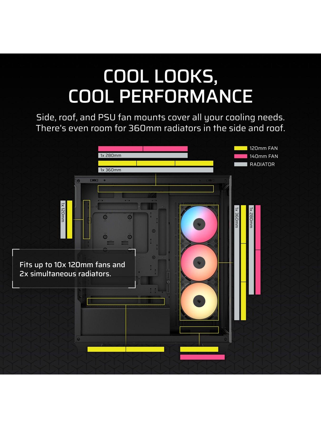  image of corsair-3500x-rsr-argb-tempered-glass-mid-tower-black