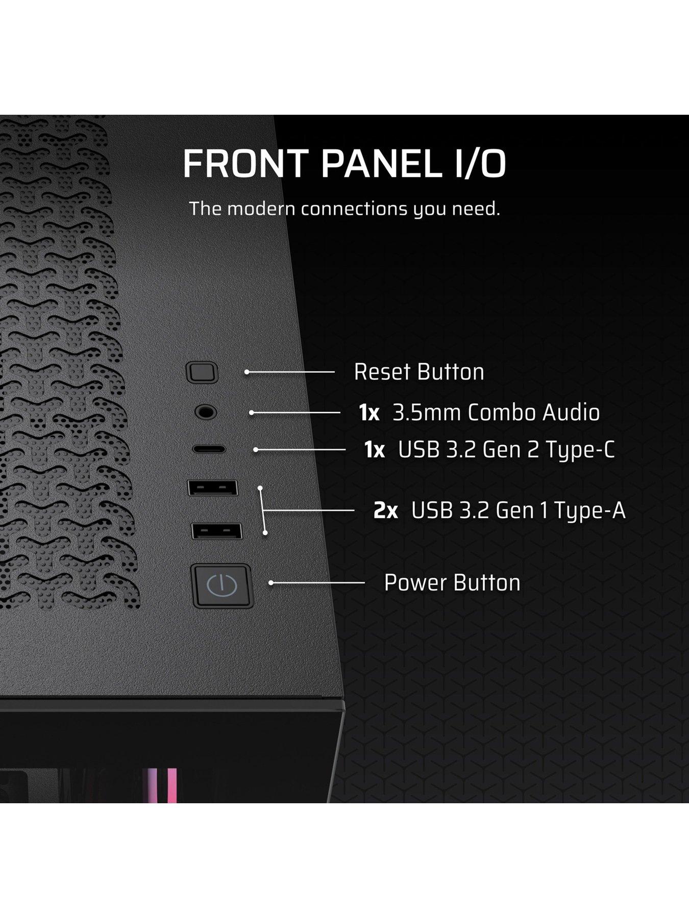  image of corsair-3500x-rsr-argb-tempered-glass-mid-tower-black