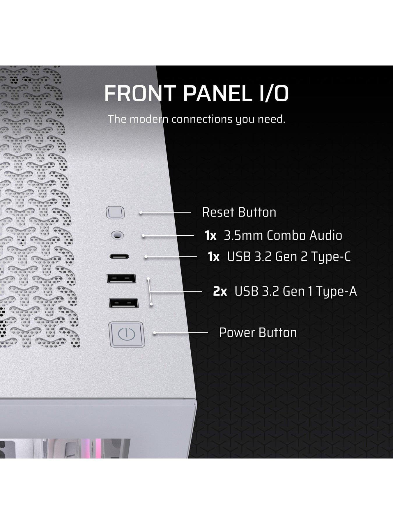  image of corsair-3500x-rsr-argb-tempered-glass-mid-tower-white