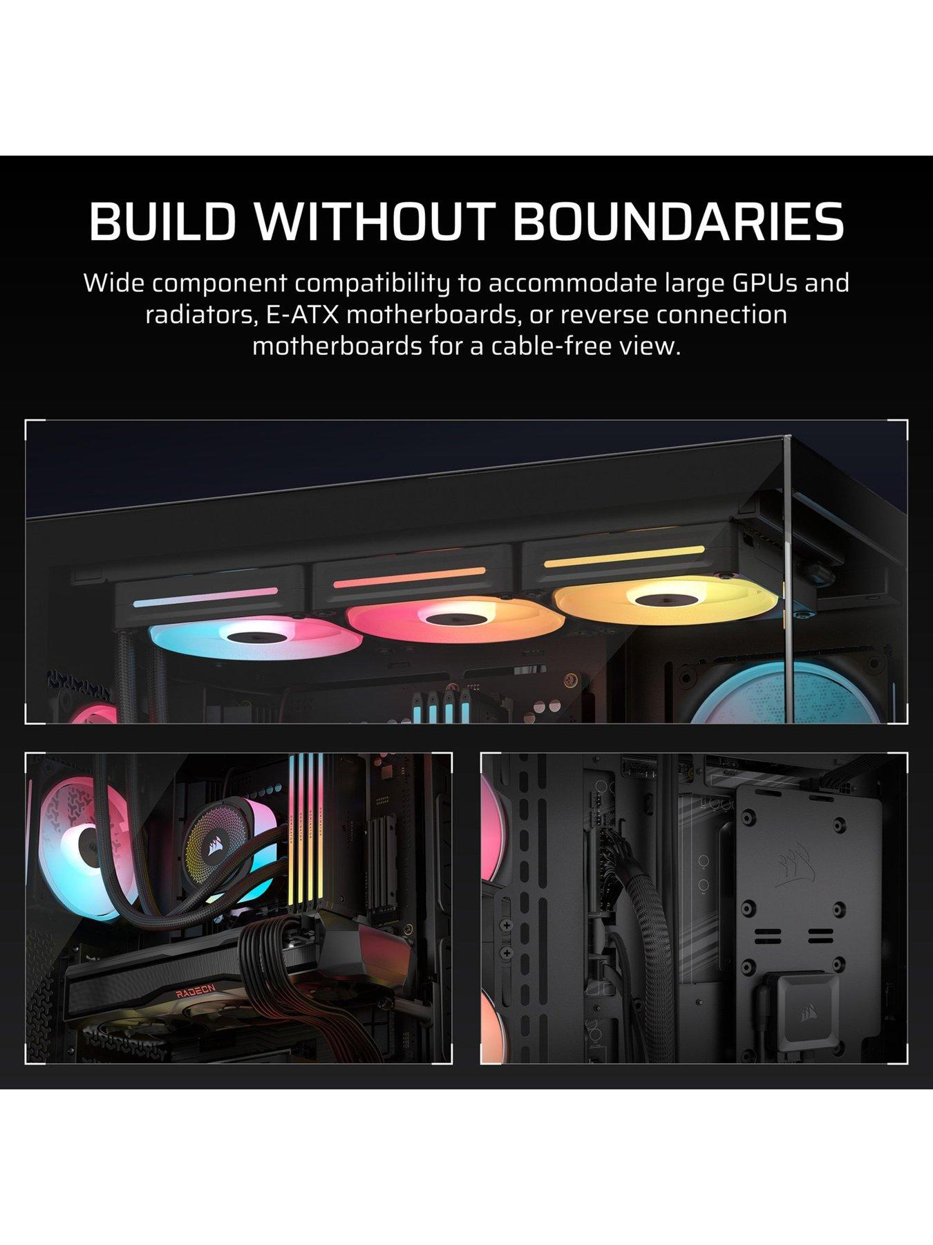  image of corsair-3500x-lxr-link-tempered-glass-mid-tower-black