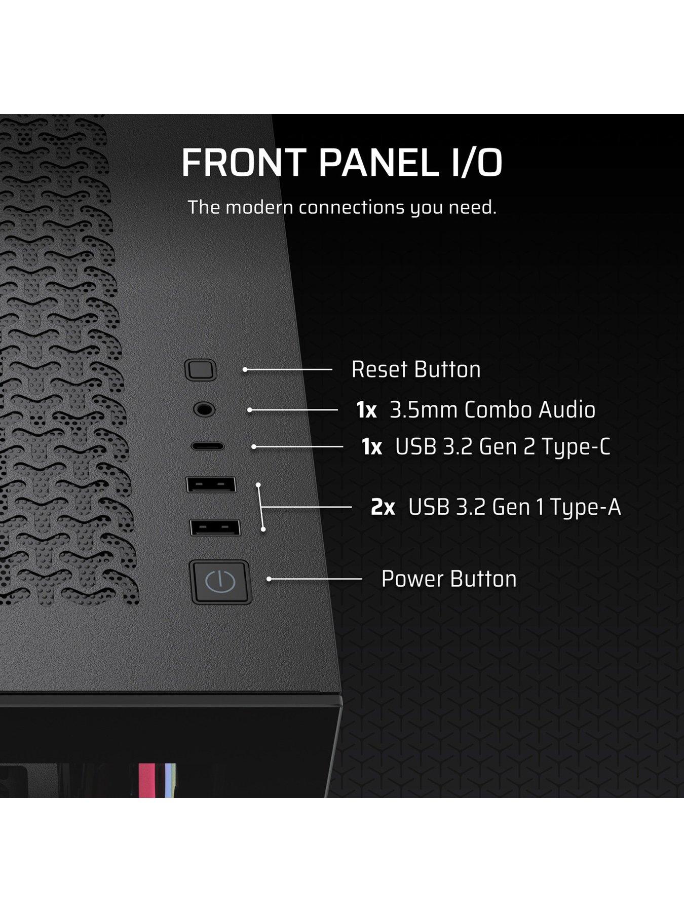  image of corsair-3500x-lxr-link-tempered-glass-mid-tower-black