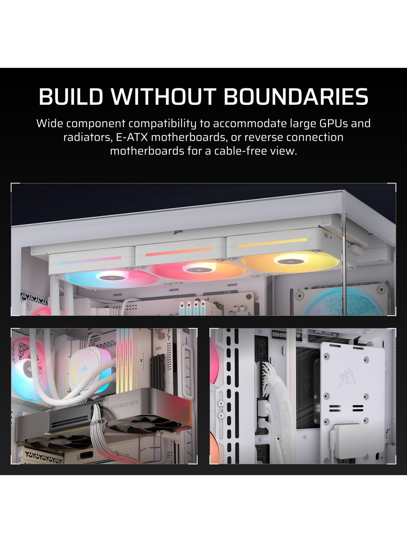  image of corsair-3500x-lxr-link-tempered-glass-mid-tower-white