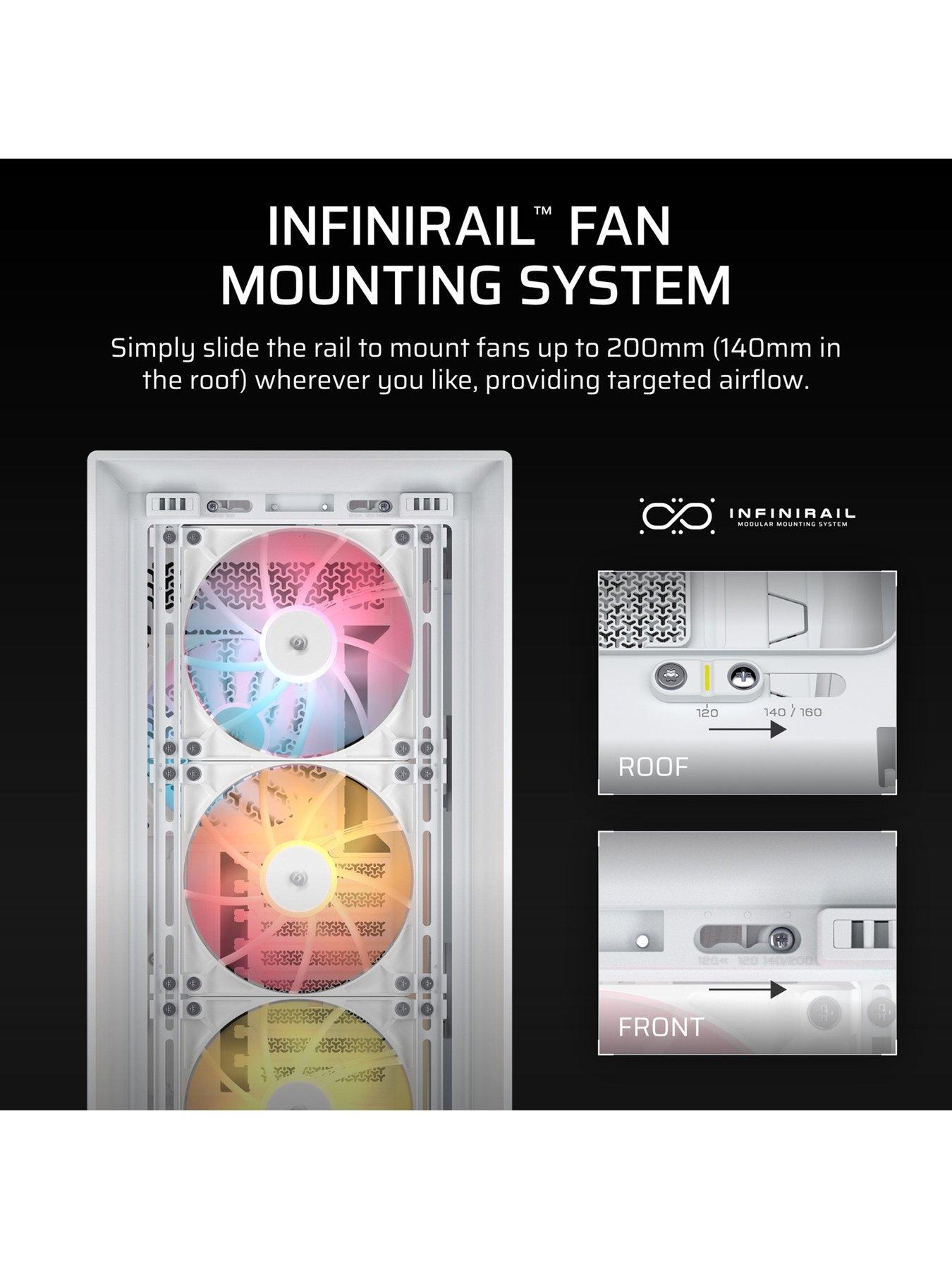 Image 4 of 7 of CORSAIR FRAME 5000D RS ARGB Mid-Tower Airflow Case - White