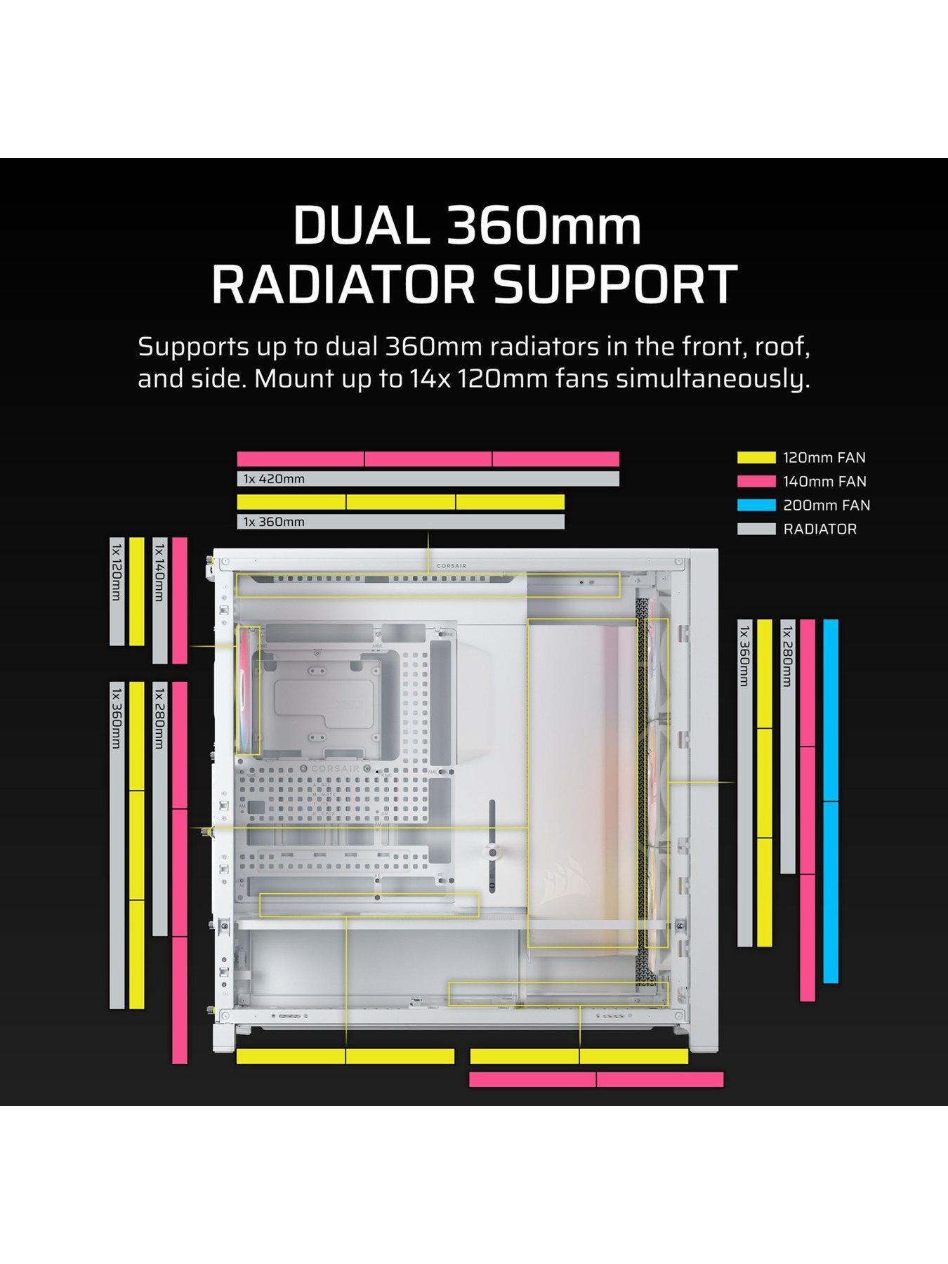 Image 5 of 7 of CORSAIR FRAME 5000D RS ARGB Mid-Tower Airflow Case - White