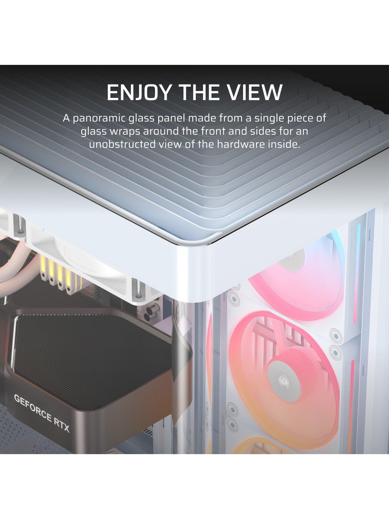 Image 3 of 7 of CORSAIR FRAME 4500X LX-R RGB Tempered Glass Mid-Tower - White