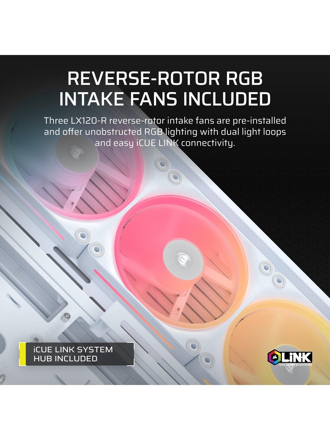 Image 5 of 7 of CORSAIR FRAME 4500X LX-R RGB Tempered Glass Mid-Tower - White