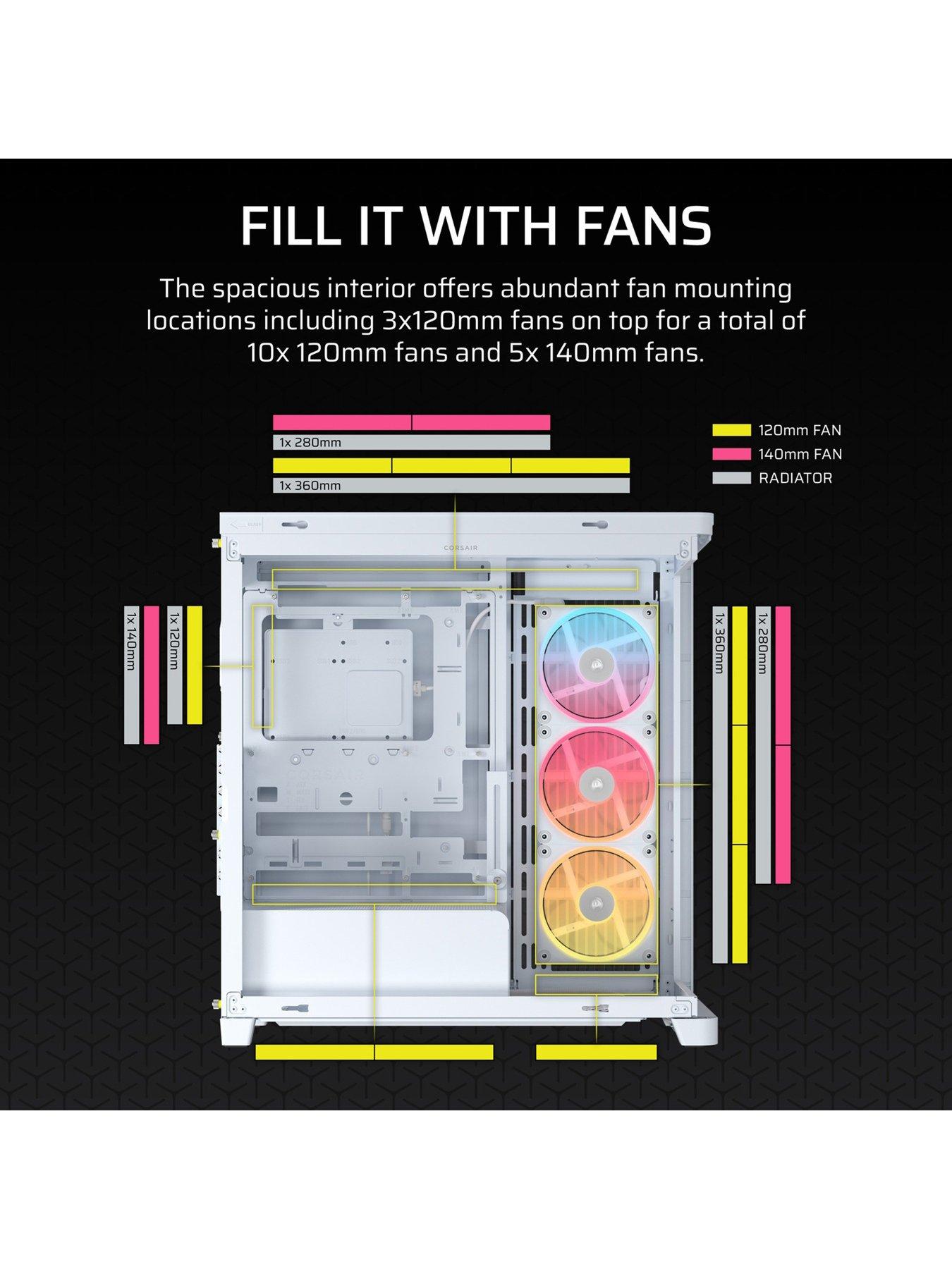 Image 6 of 7 of CORSAIR FRAME 4500X LX-R RGB Tempered Glass Mid-Tower - White