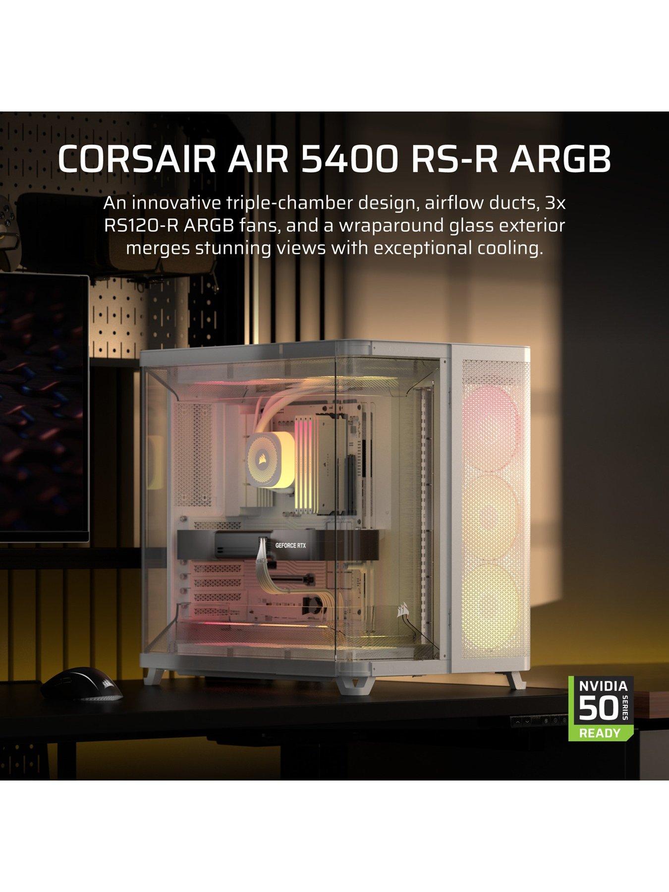 stillFront image of corsair-air-5400-rs-r-argb-tempered-glass-mid-tower-white